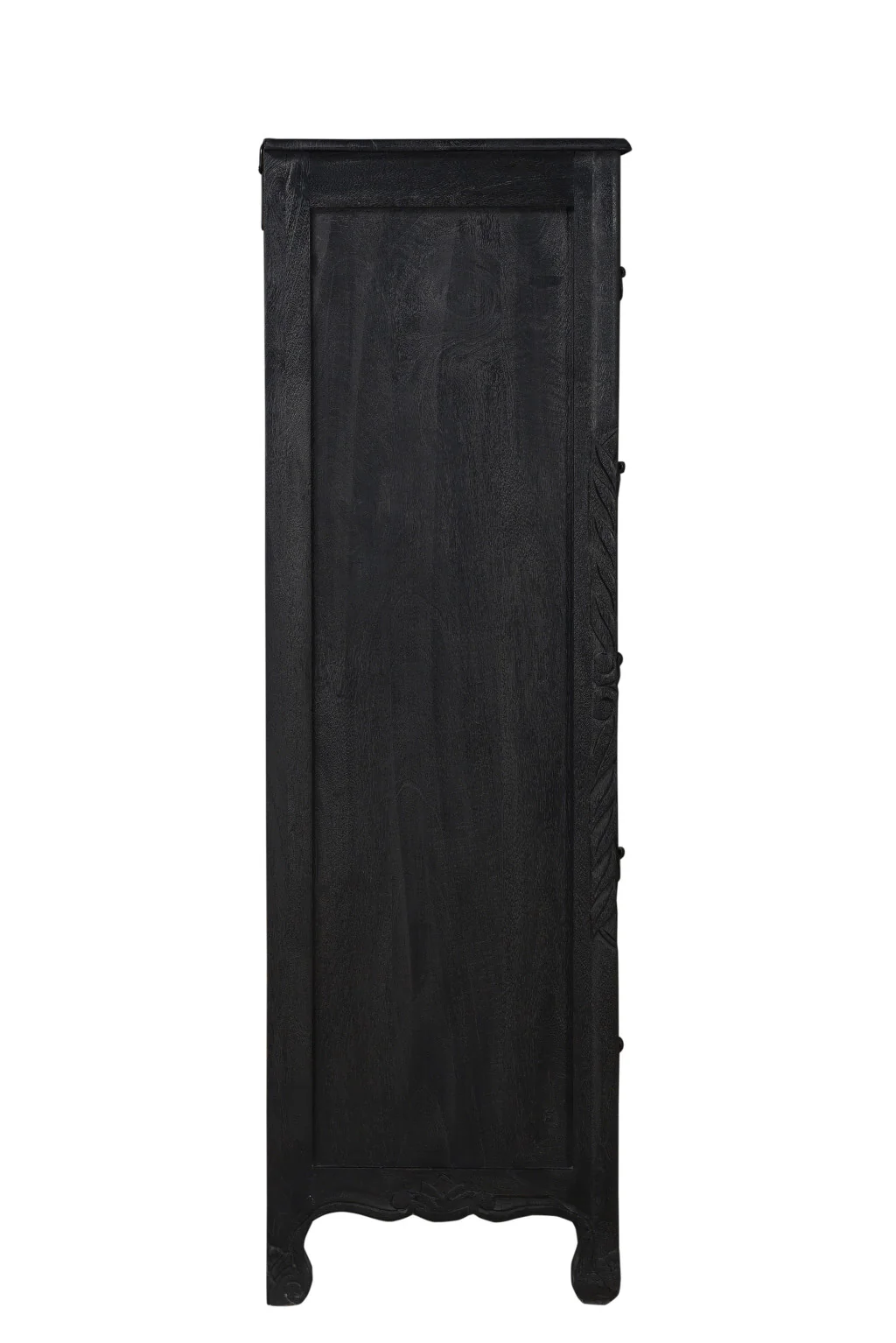 Black Solid Wood Six Drawer Chest By Homeroots - Image 3