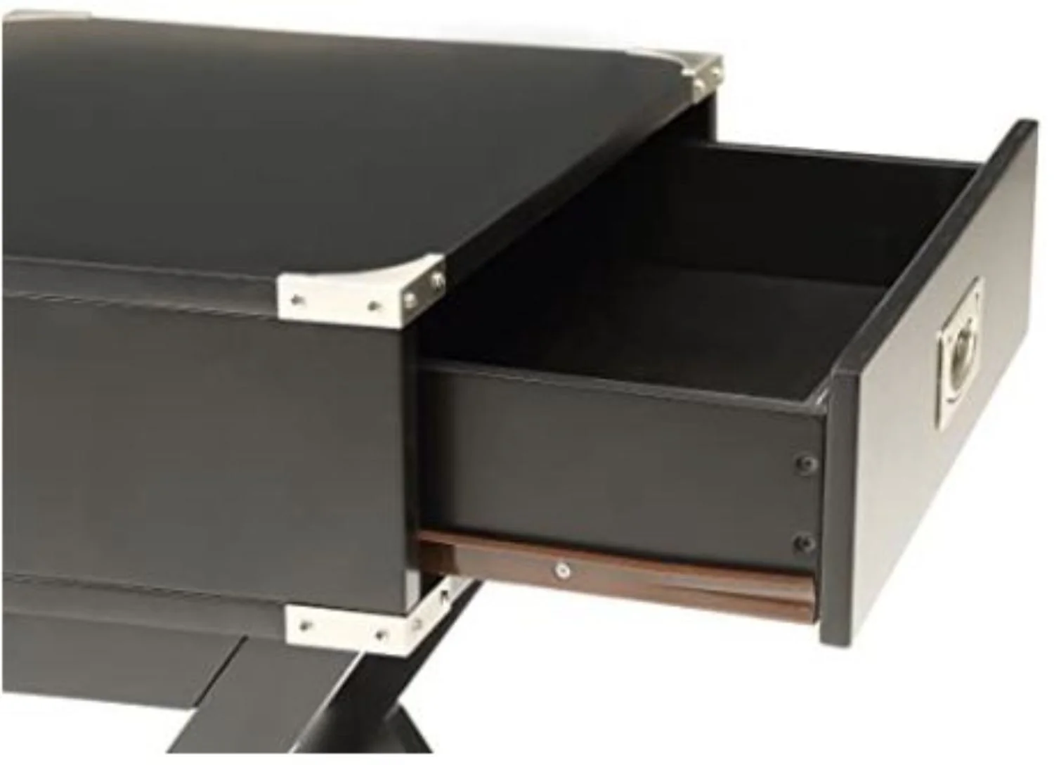 Black Solid Wooden & Metal Accent End Table By Homeroots - Image 4