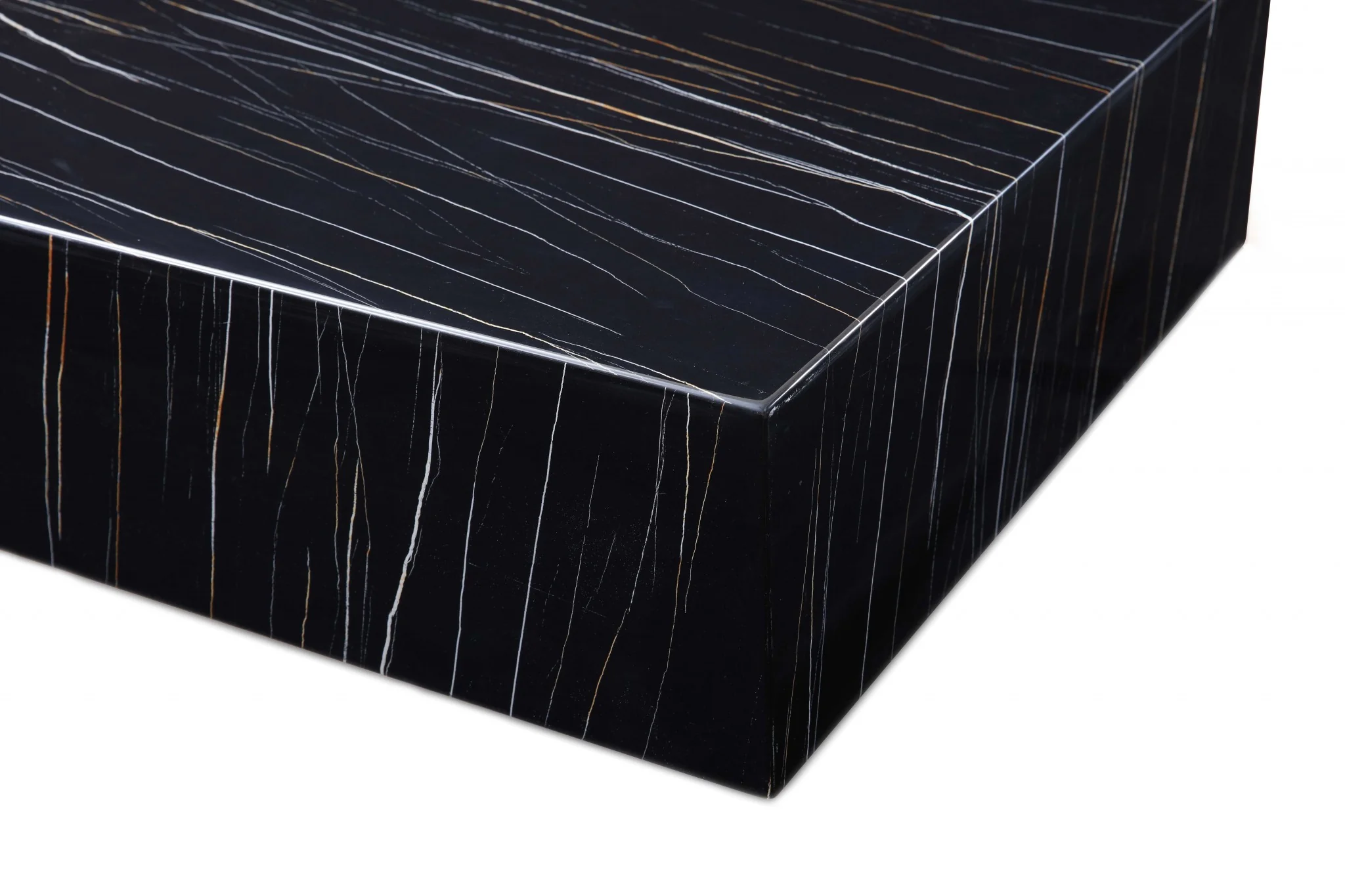 Black Square Marble Table By Homeroots - Image 3
