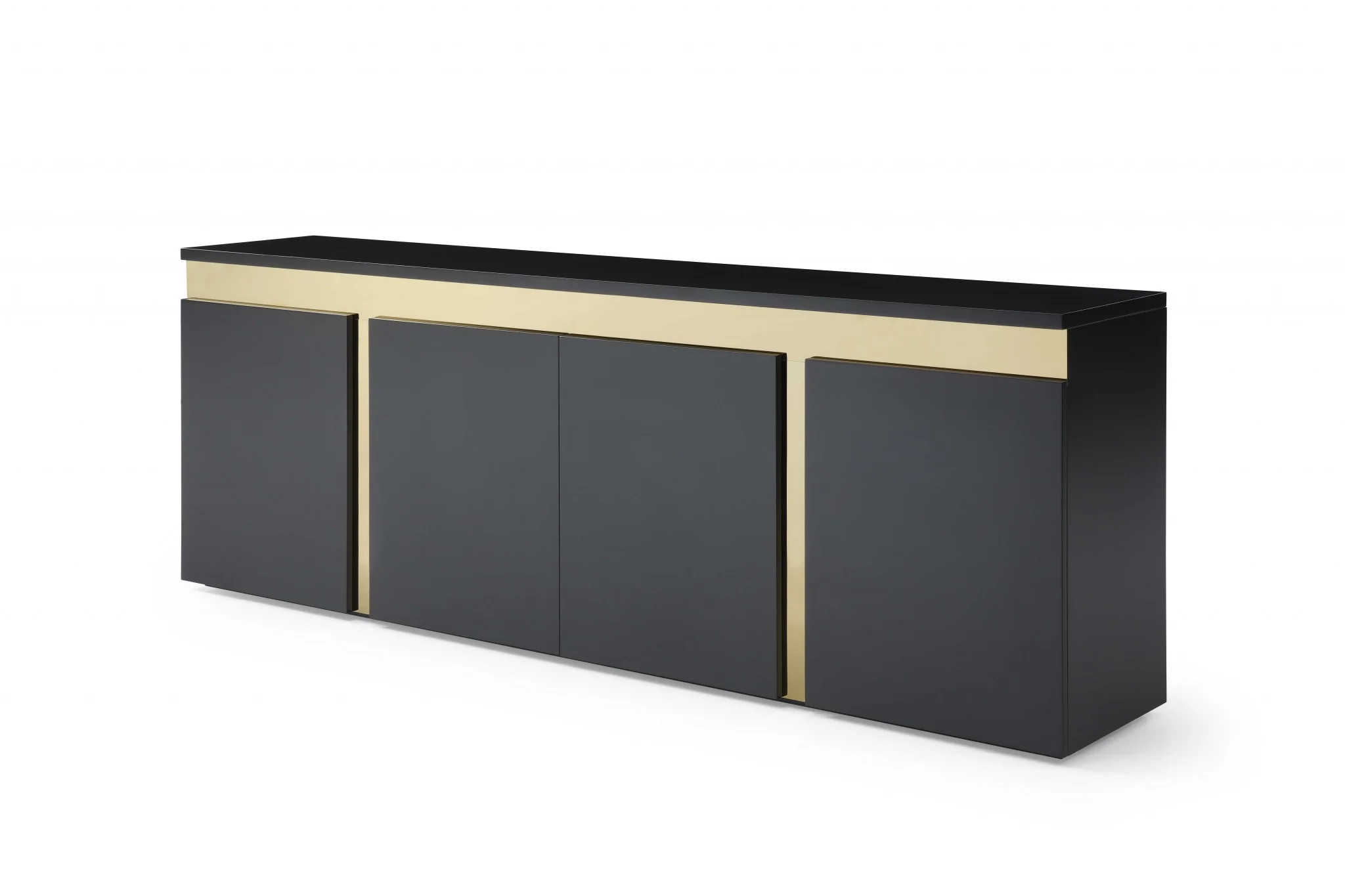 Black Stainless Steel Buffet By Homeroots - Image 2
