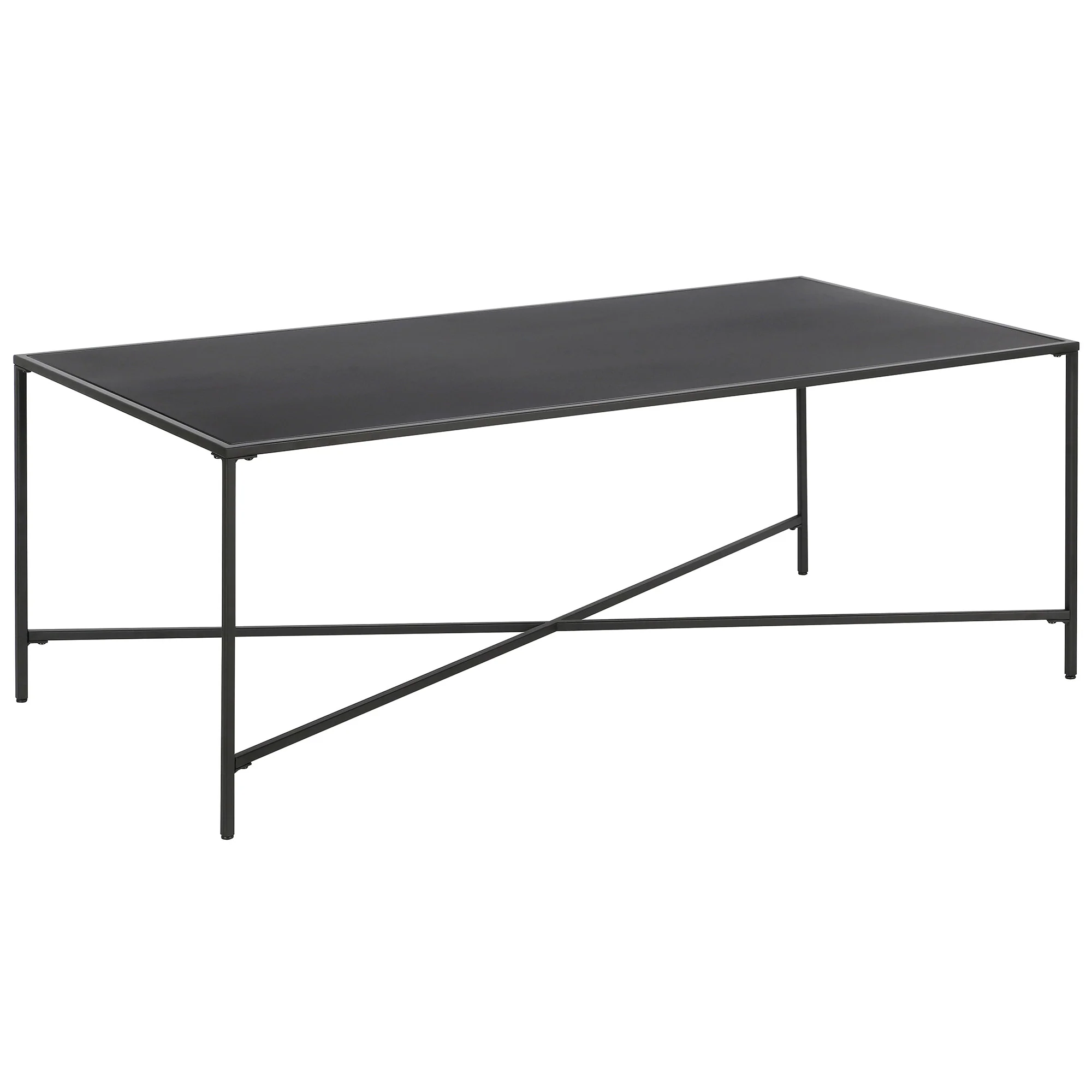 Black Steel Coffee Table By Homeroots - Image 2