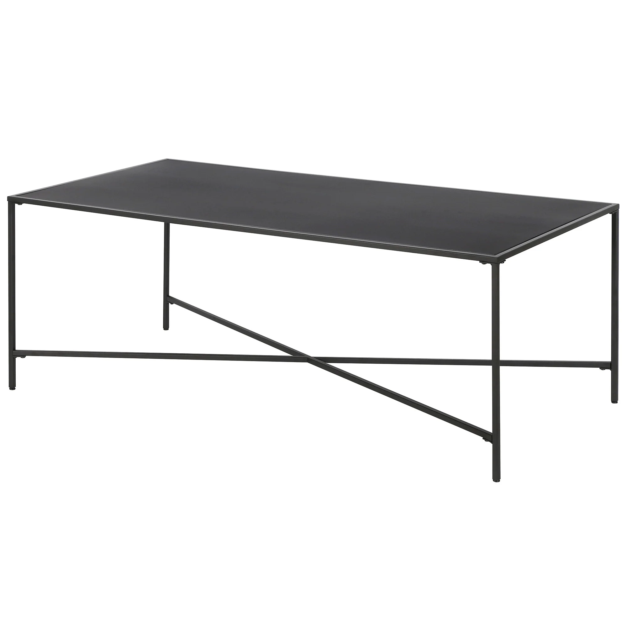 Black Steel Coffee Table By Homeroots - Image 3
