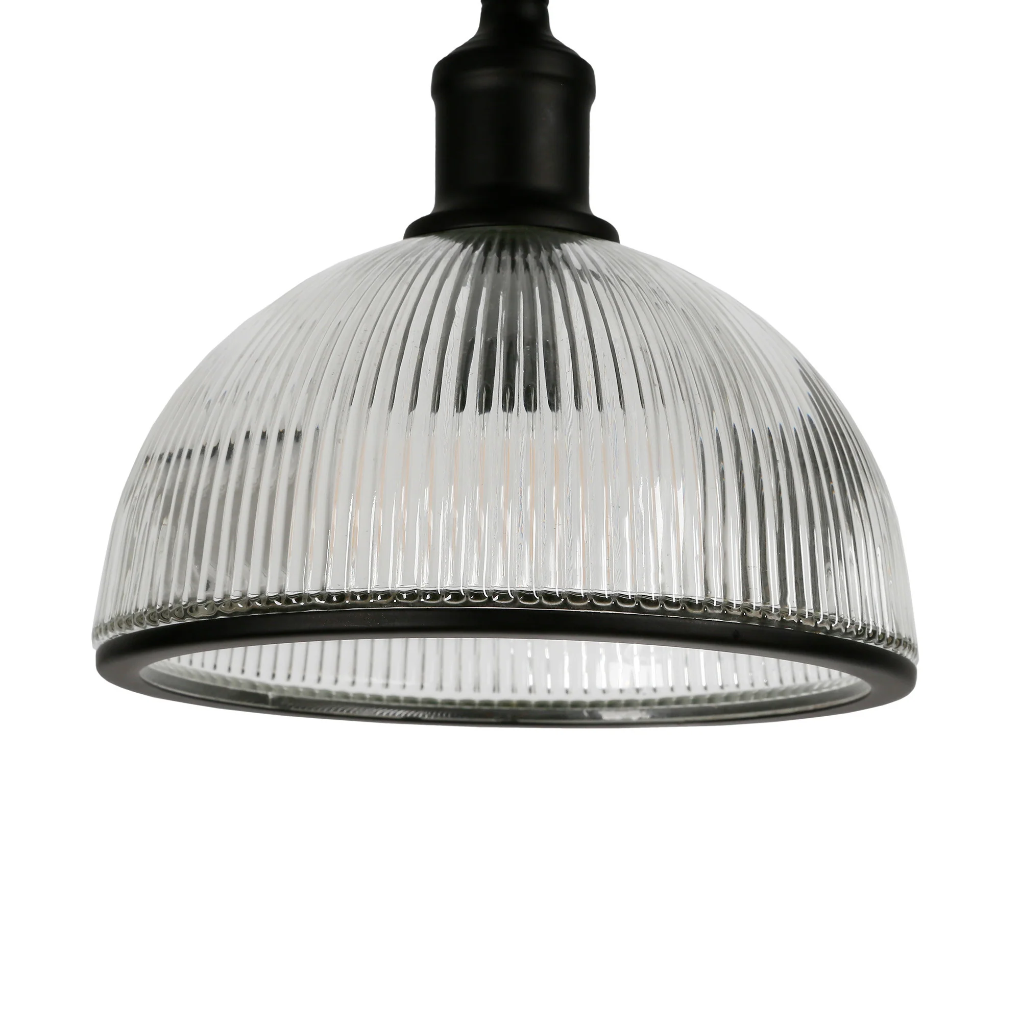 Black Swing Arm Floor Lamp With Clear Glass Dome Shade By Homeroots - Image 4