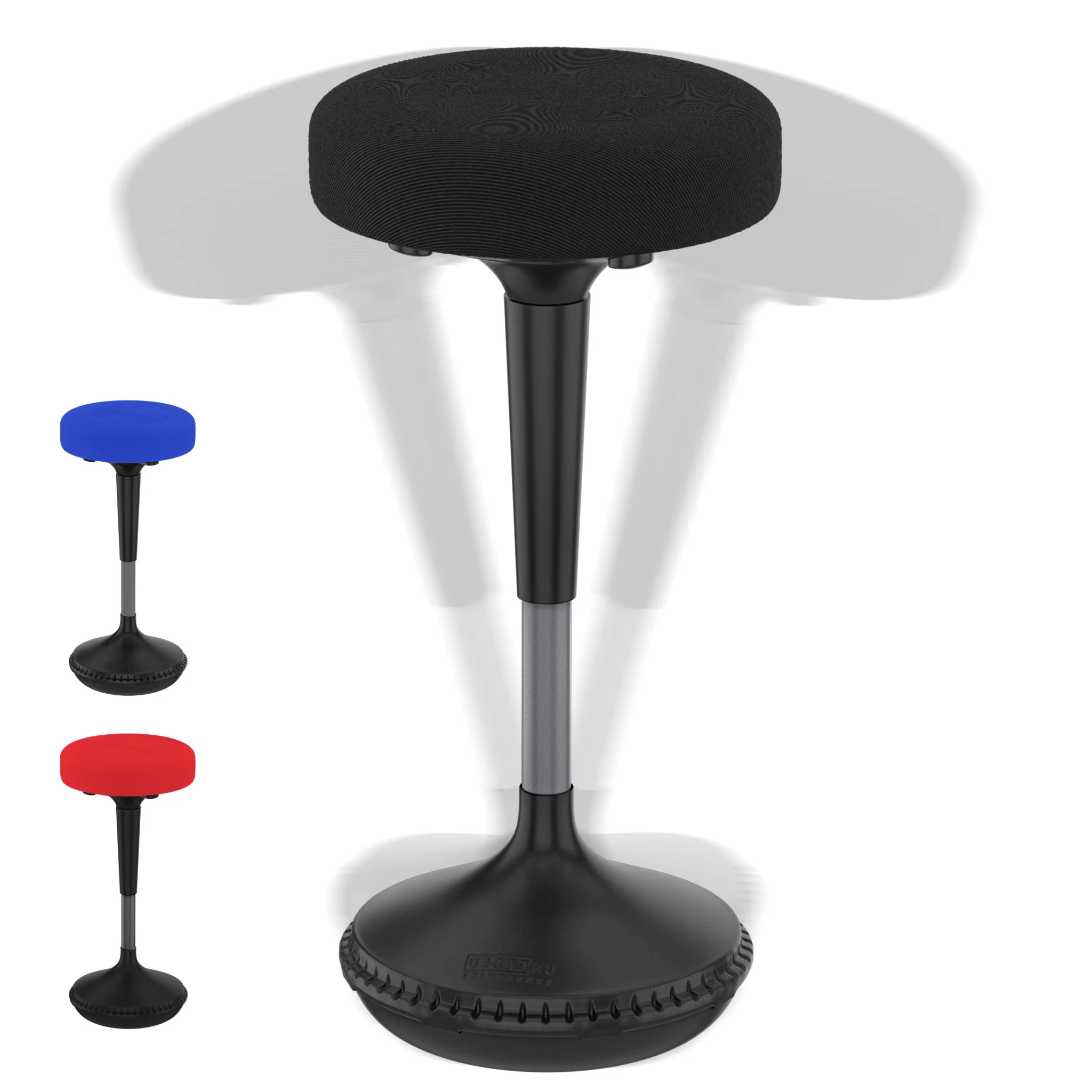 Black Tall Swivel Active Balance Chair By Homeroots - Image 3