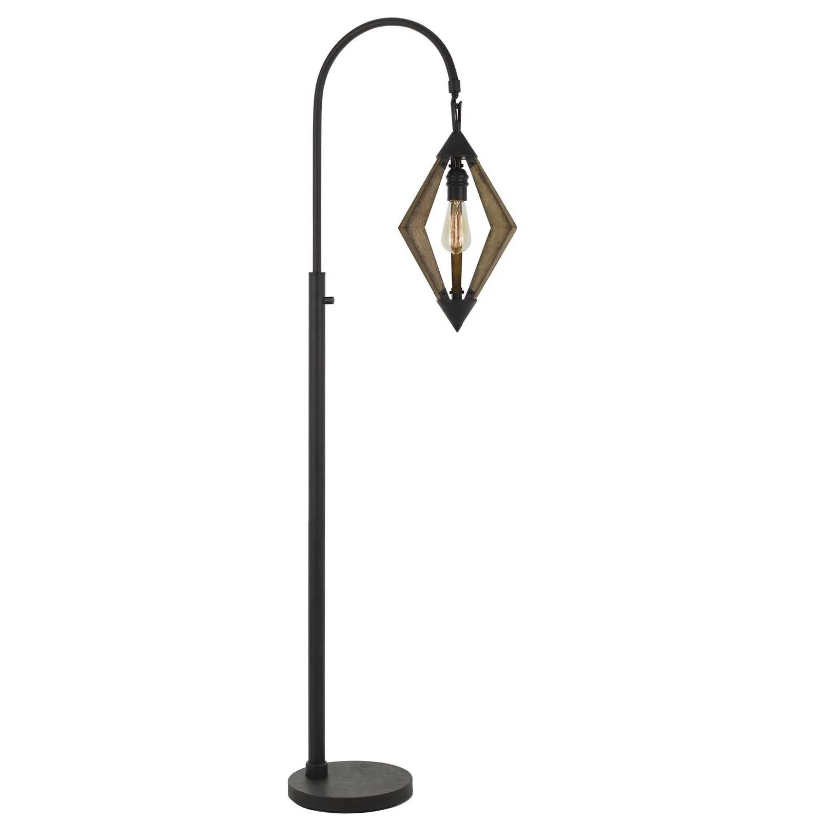 Black Traditional Shaped Floor Lamp By Homeroots - Image 2