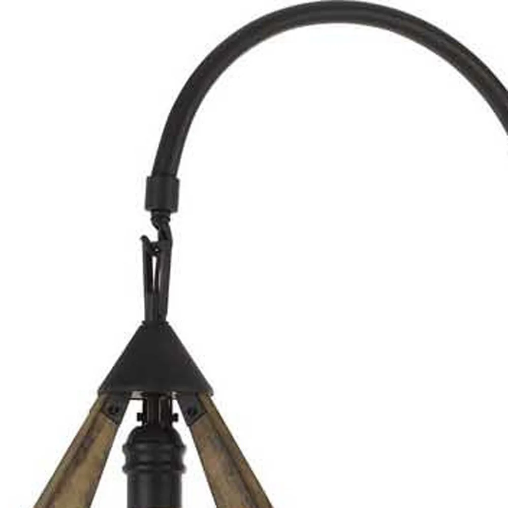 Black Traditional Shaped Floor Lamp By Homeroots - Image 4
