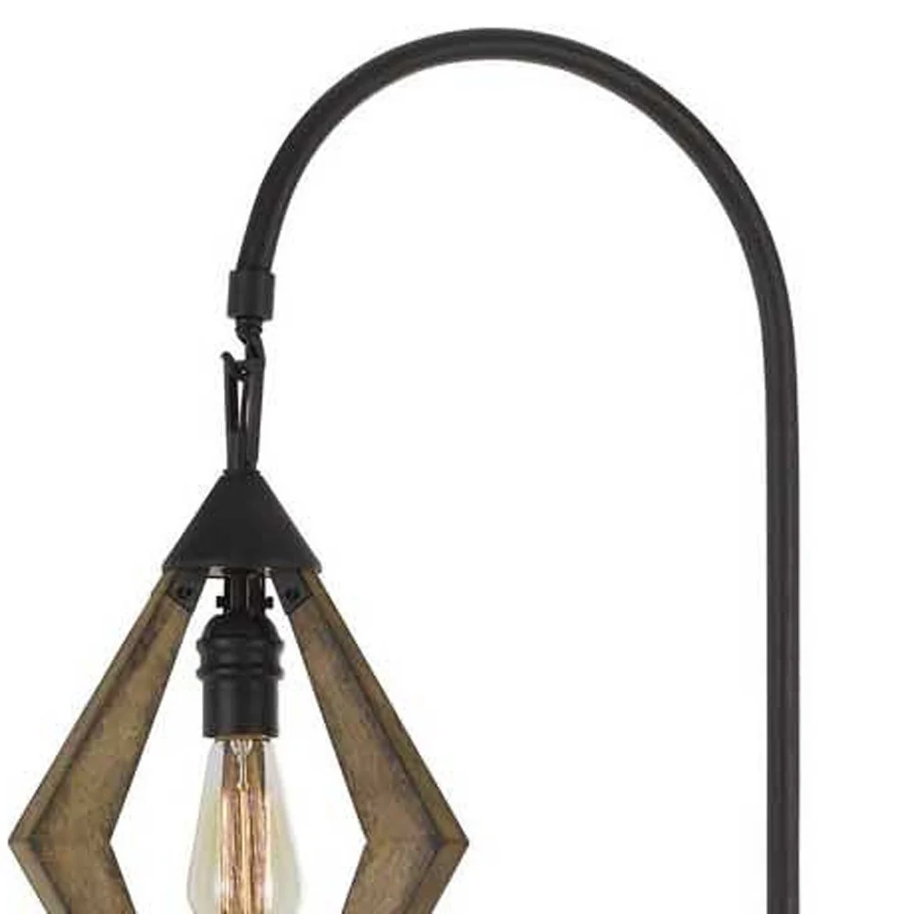 Black Traditional Shaped Floor Lamp By Homeroots - Image 5