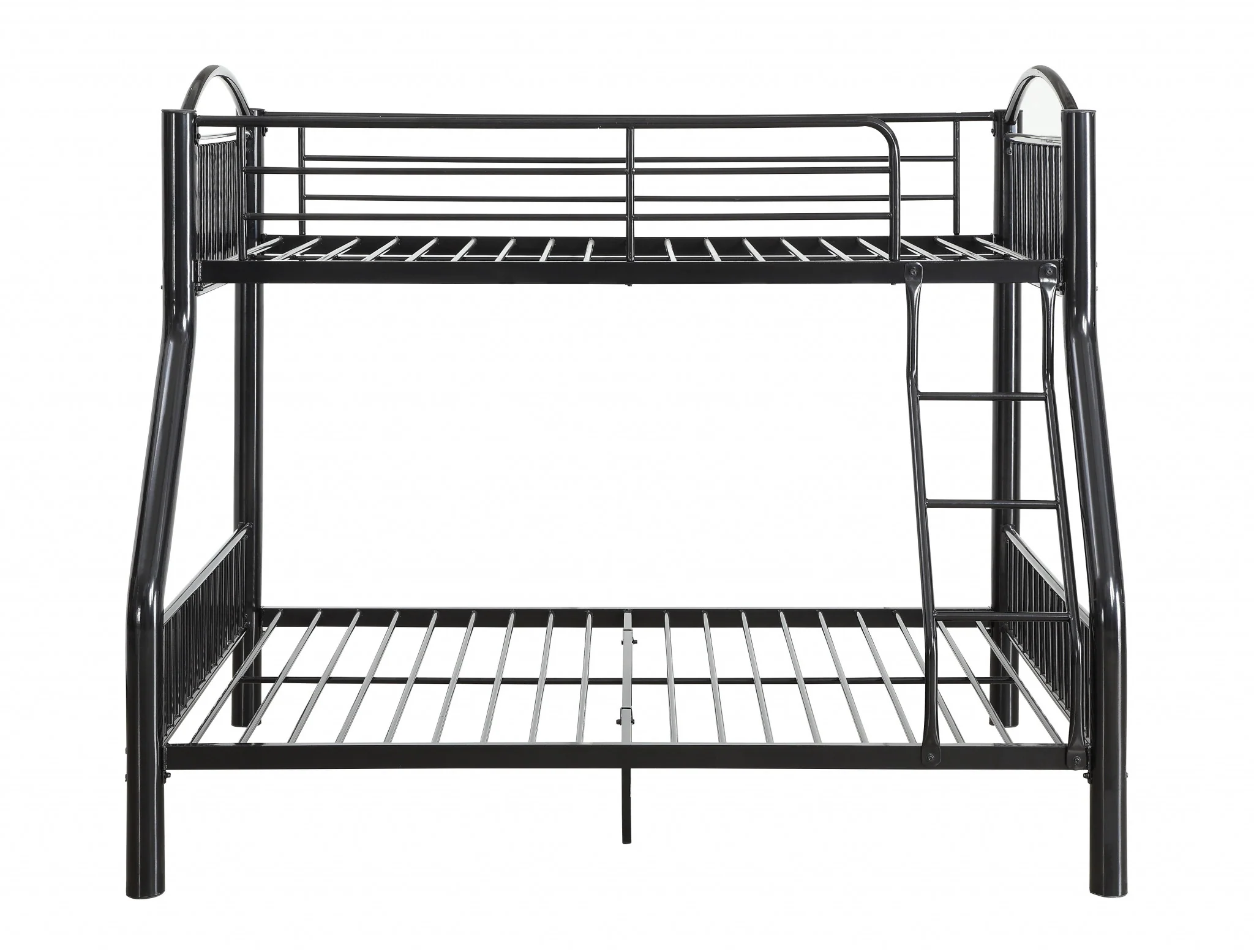 Black Traditional Twin Over Full Bunk Bed By Homeroots - Image 3