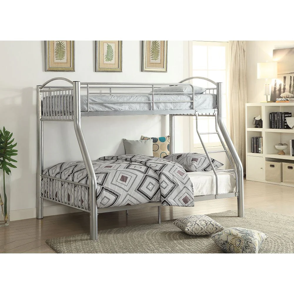 Black Traditional Twin Over Full Bunk Bed By Homeroots - Image 5