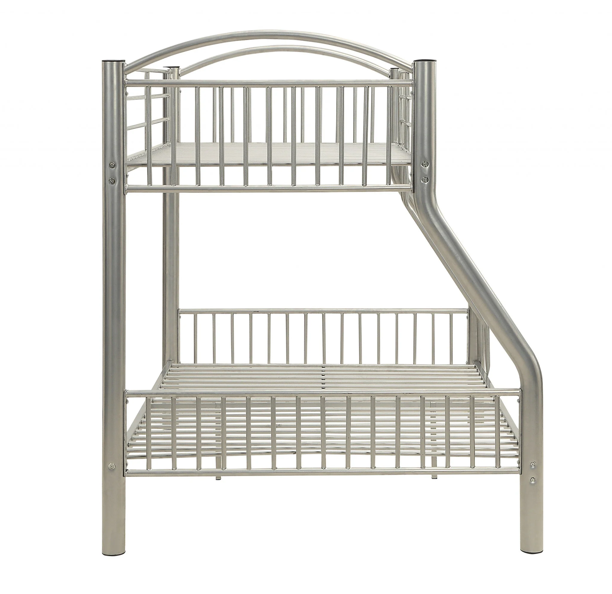 Black Traditional Twin Over Full Bunk Bed By Homeroots - Image 6