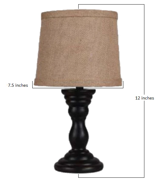 Black Turned Base Accent Lamp By Homeroots - Image 2