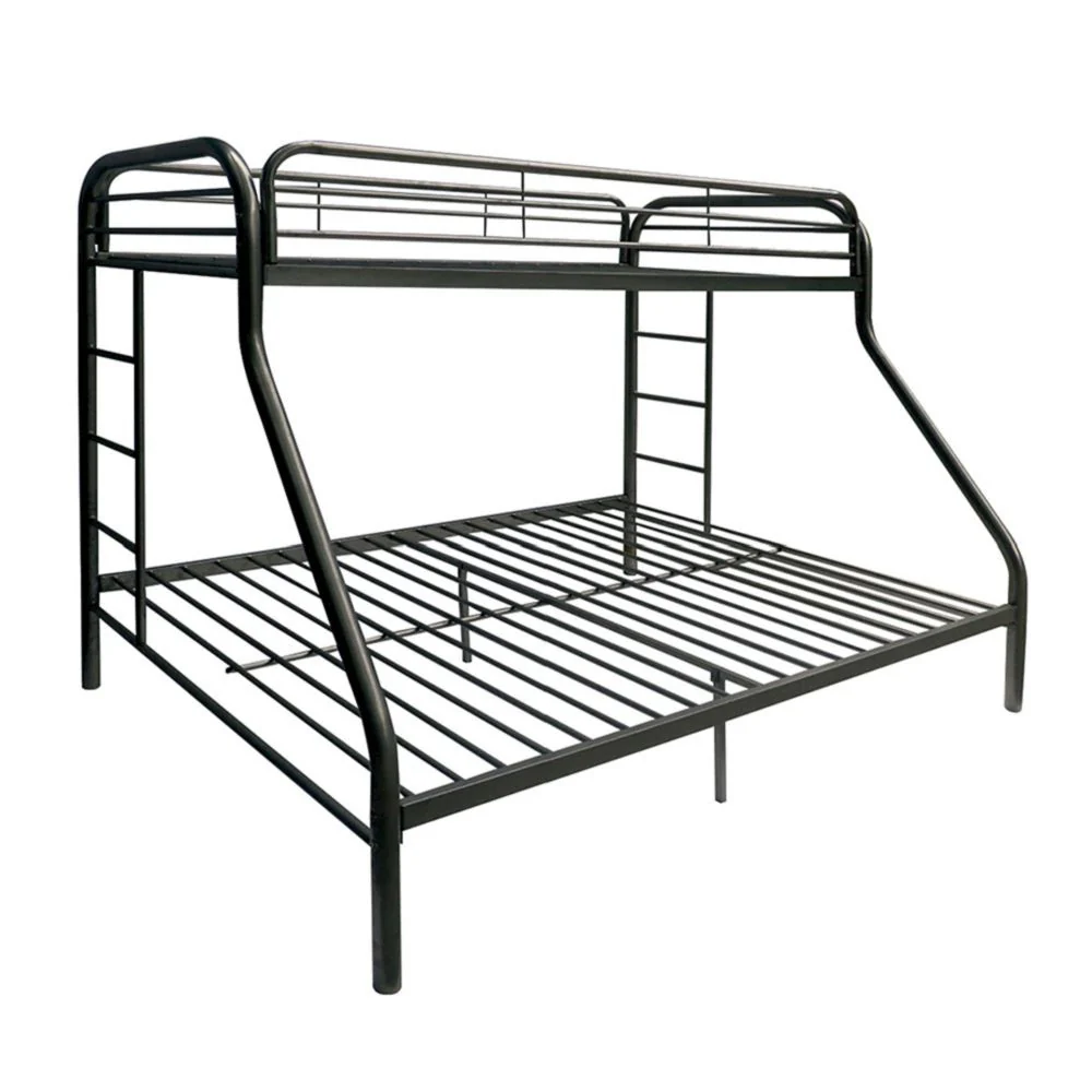 Black Twin Over Full Size Bunk Bed By Homeroots - Image 2