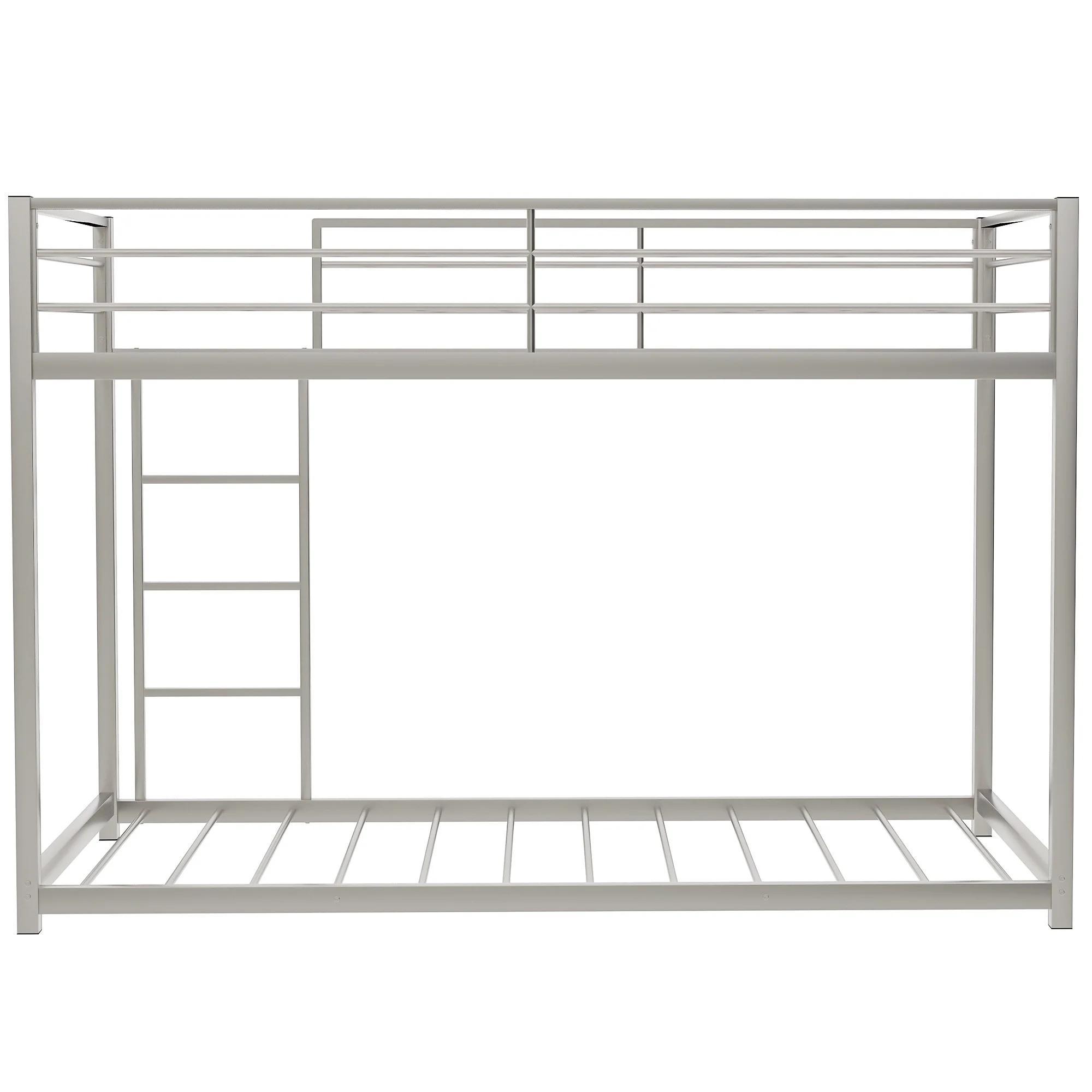 Black Twin Over Twin Metal Low Bunk Bed By Homeroots - Image 17