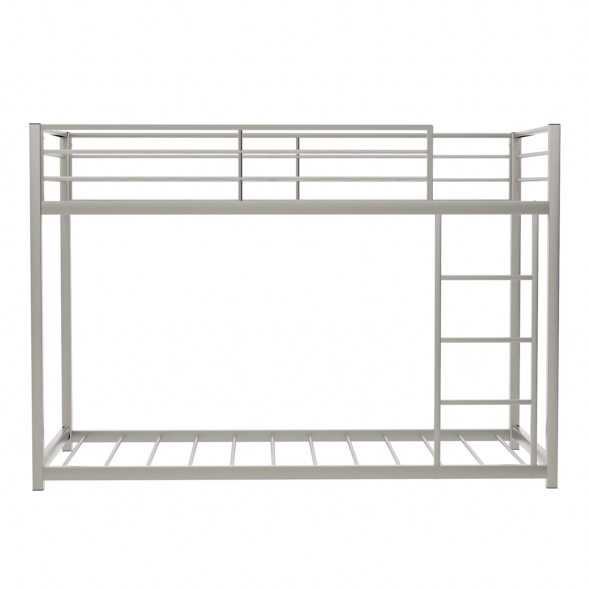 Black Twin Over Twin Metal Low Bunk Bed By Homeroots - Image 18