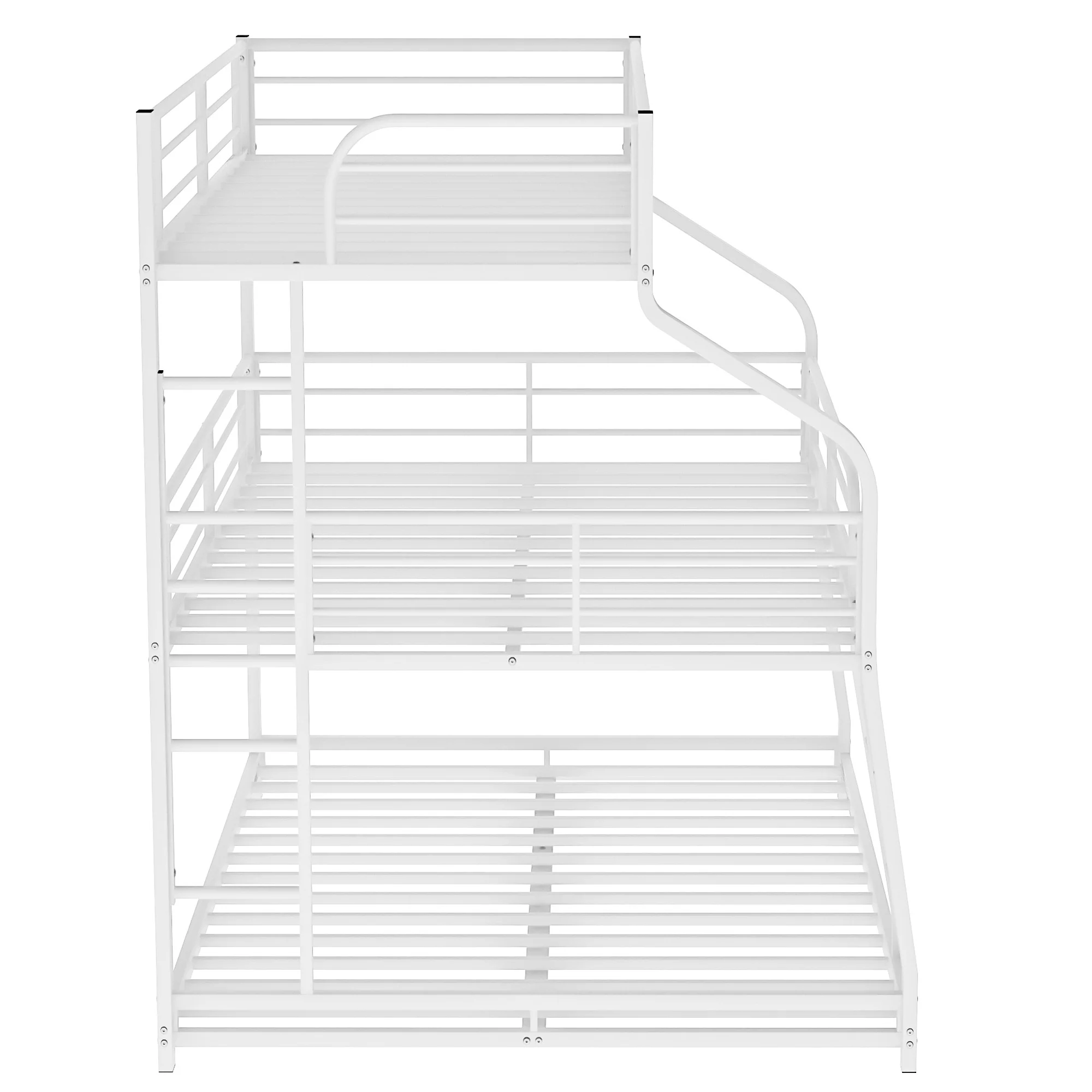 Black Twin Xl Over Full Xl Over Queen Size Bunk Bed By Homeroots - Image 17