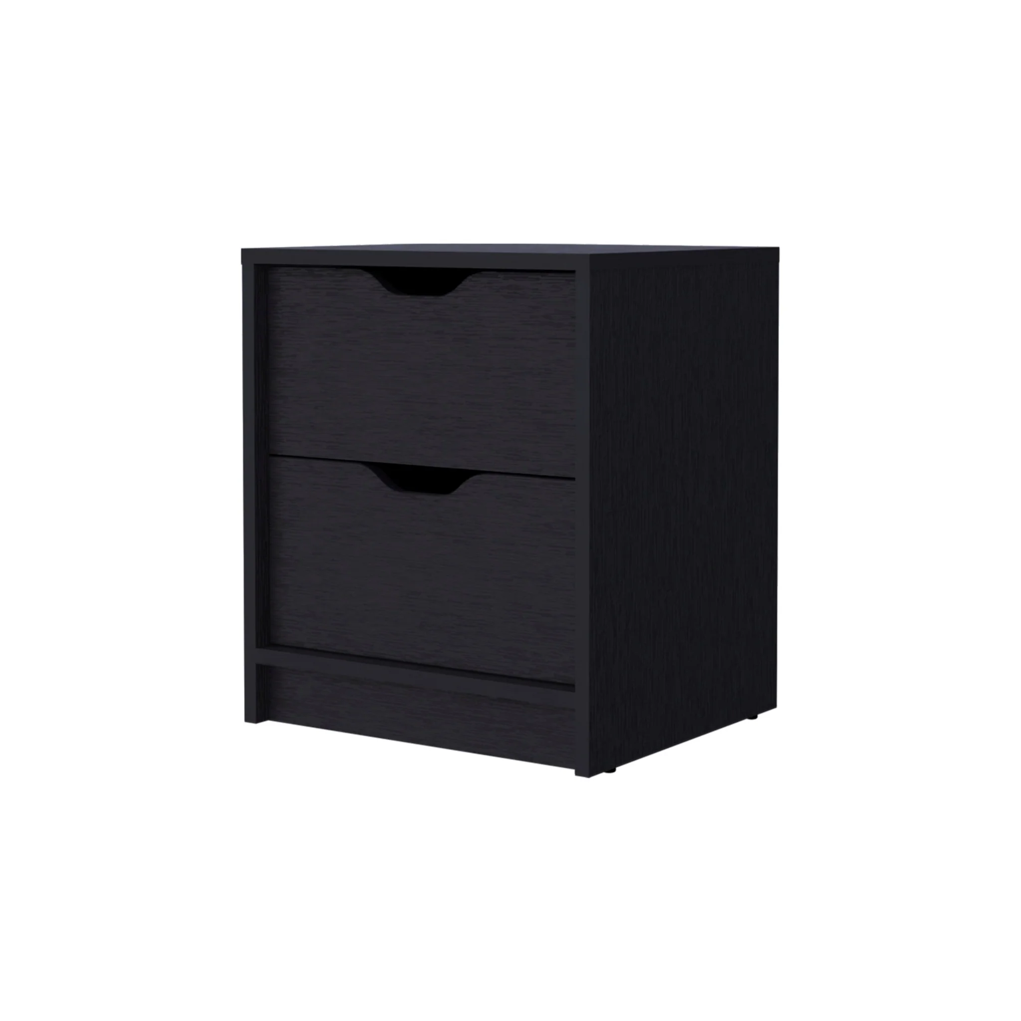 Black Two Drawer Nightstand With Integrated Tech By Homeroots - Image 6