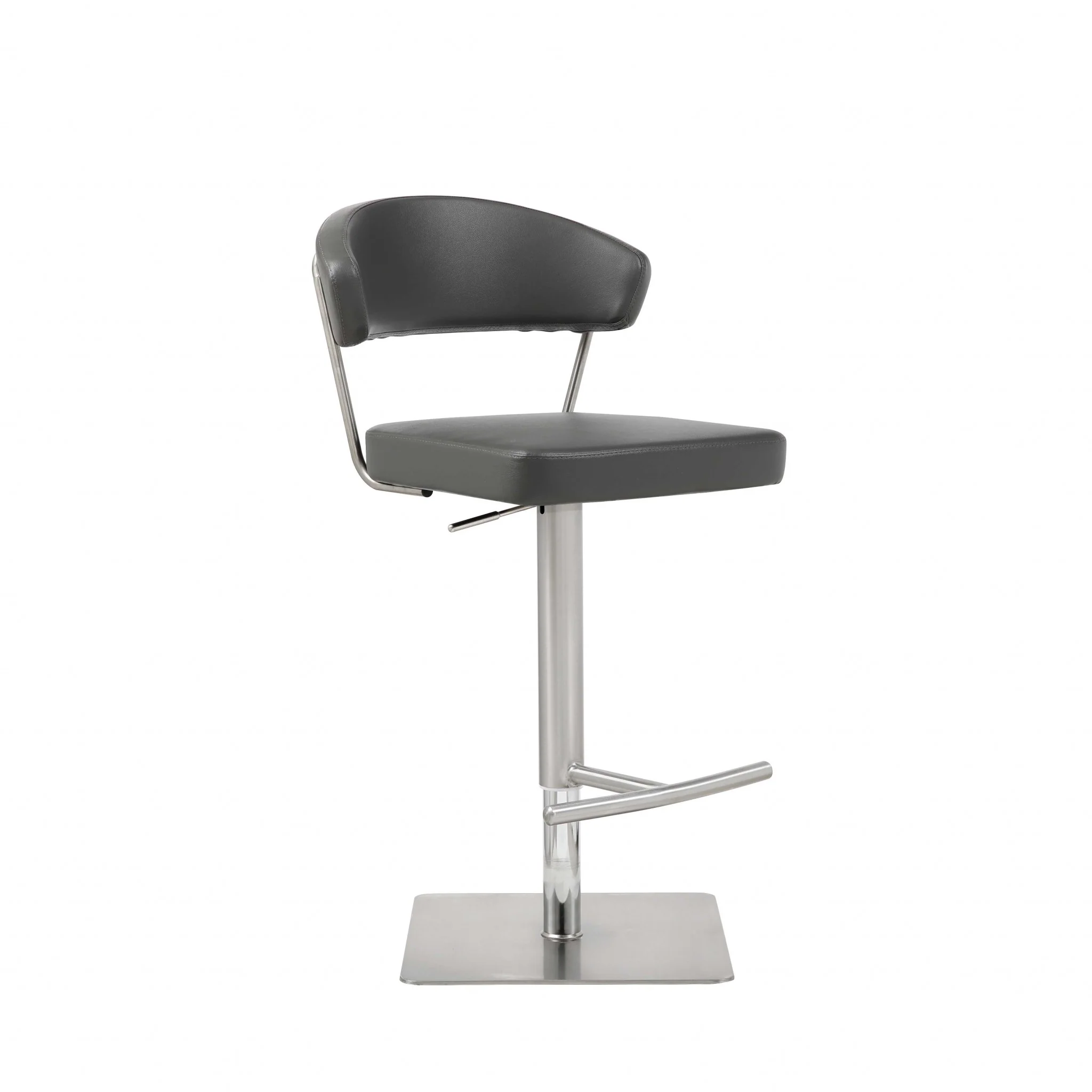 Black Upholstered Back and Seat Bar Stool By Homeroots - Image 2