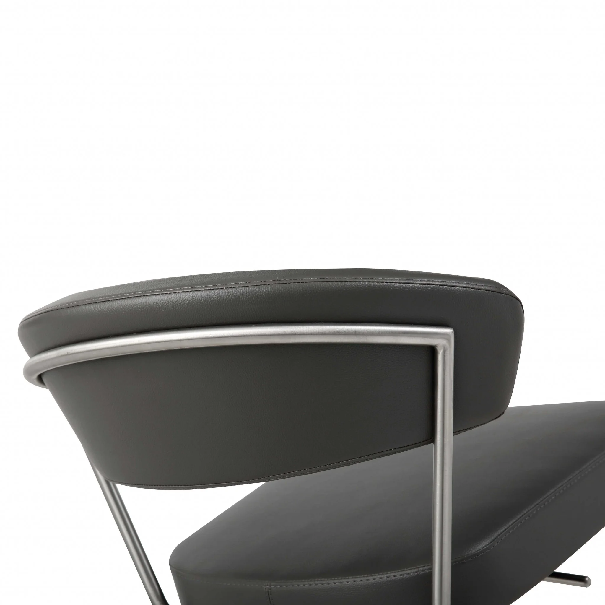 Black Upholstered Back and Seat Bar Stool By Homeroots - Image 5