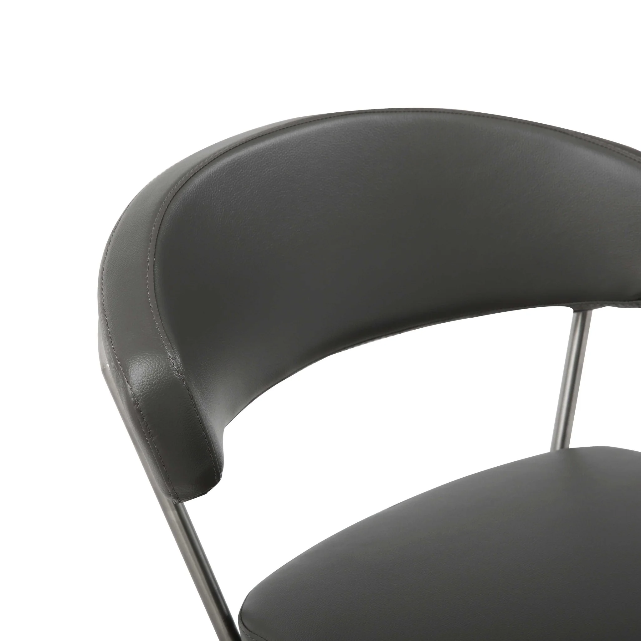 Black Upholstered Back and Seat Bar Stool By Homeroots - Image 6