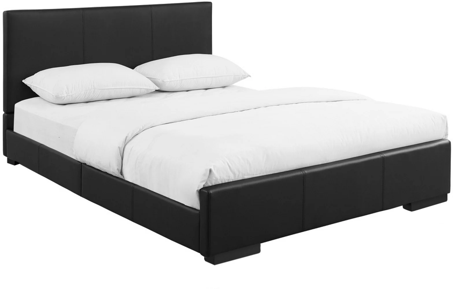 Black Upholstered Full Platform Bed By Homeroots - Image 3