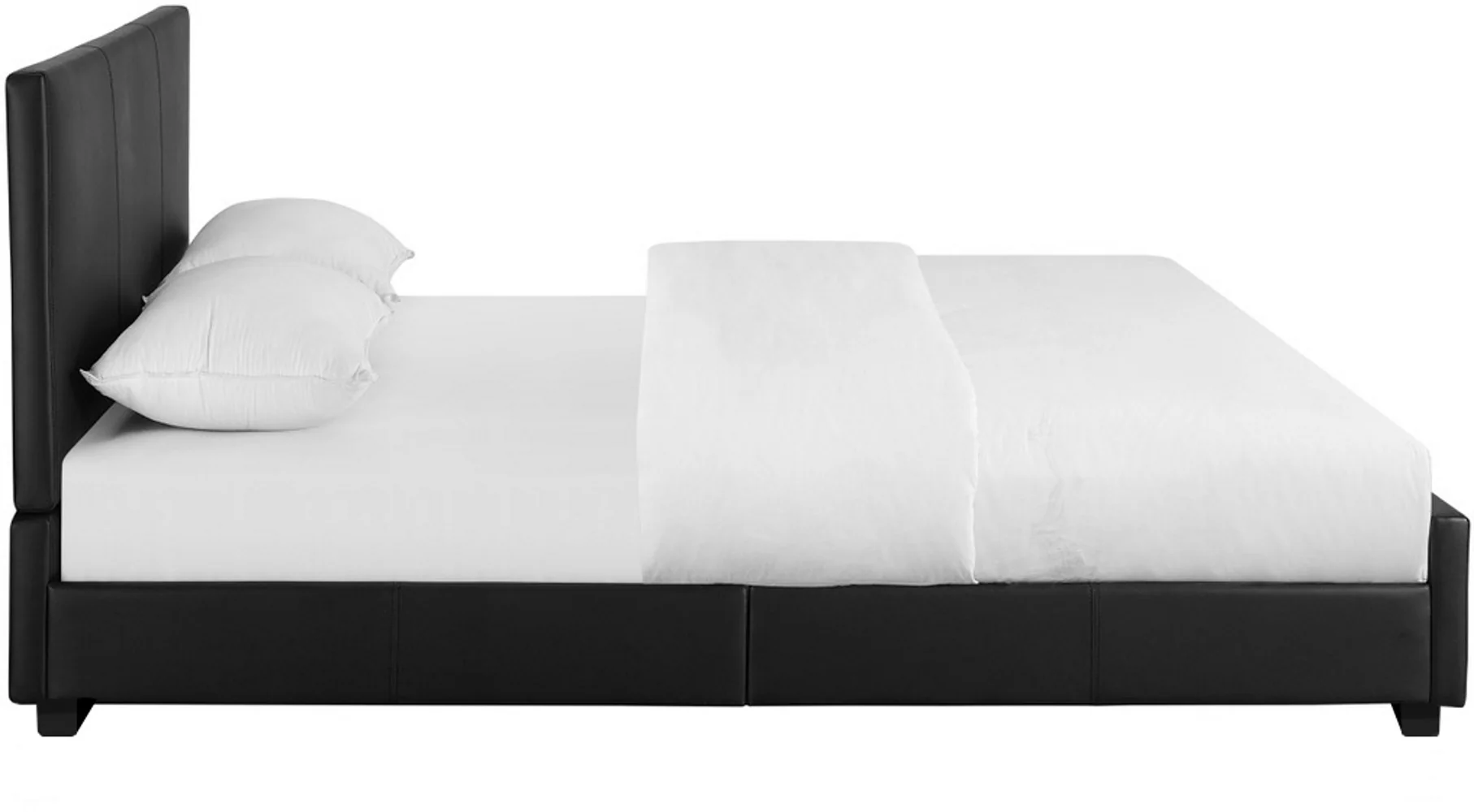 Black Upholstered Full Platform Bed By Homeroots - Image 4