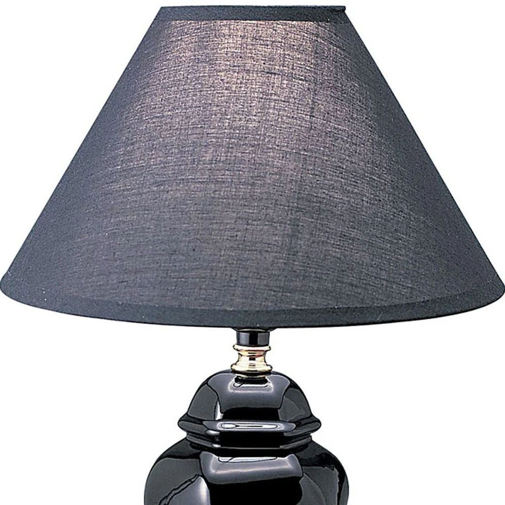 Black Urn Shaped Table Lamp - Image 3