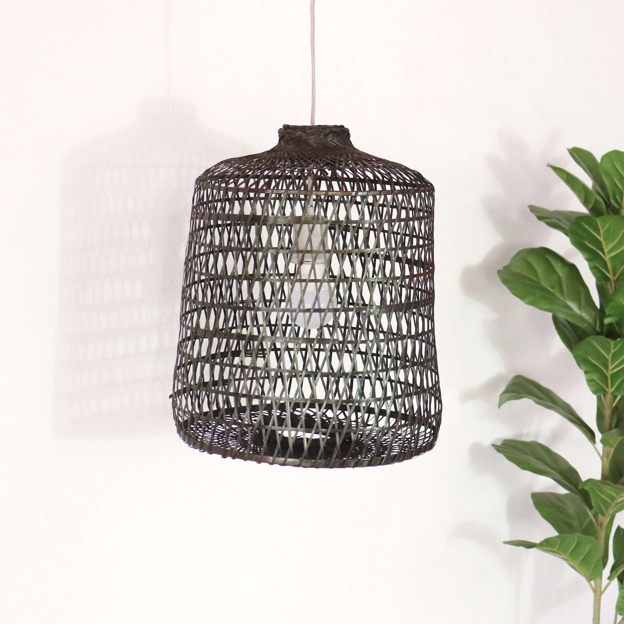 Black Varee - Black Small Bamboo Pendant Light By Thaihome - Image 2