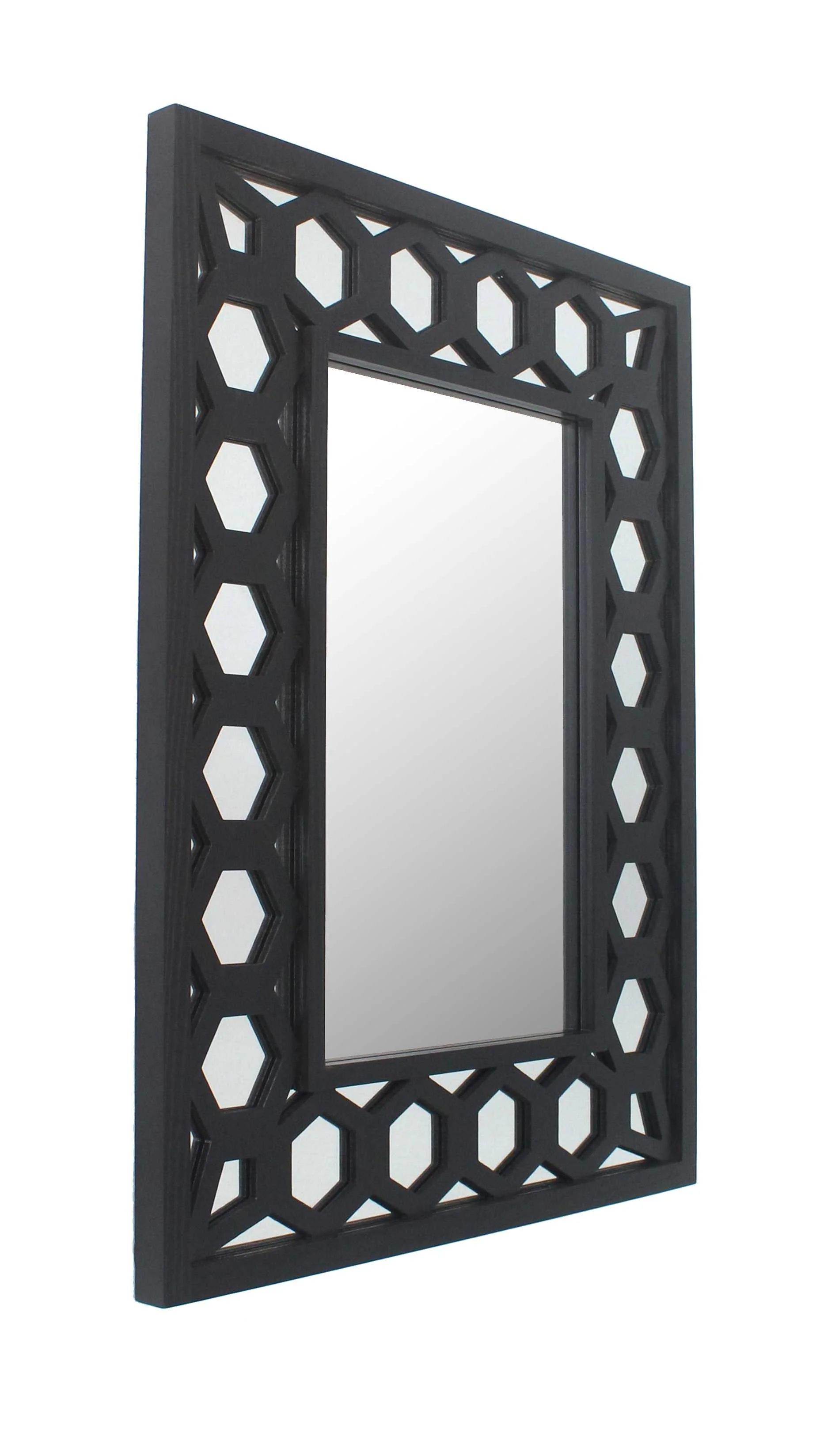 Black Vintage Dressing - Mirror By Homeroots - Image 3