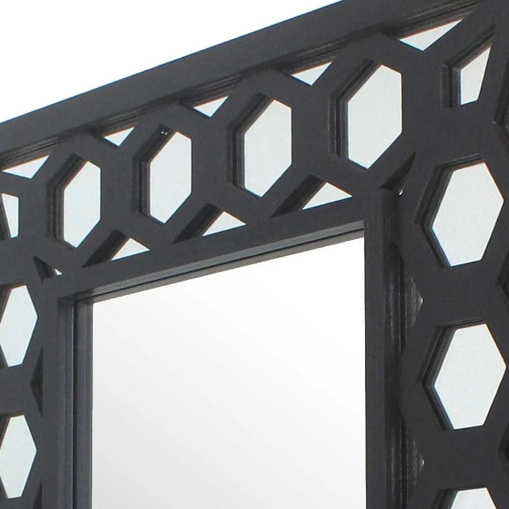 Black Vintage Dressing - Mirror By Homeroots - Image 5