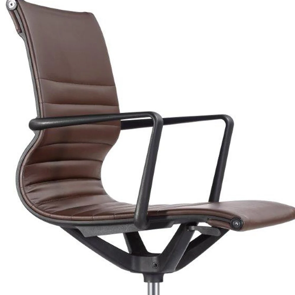 Black Vinyl Fle Tilt Chair By Homeroots - Image 10
