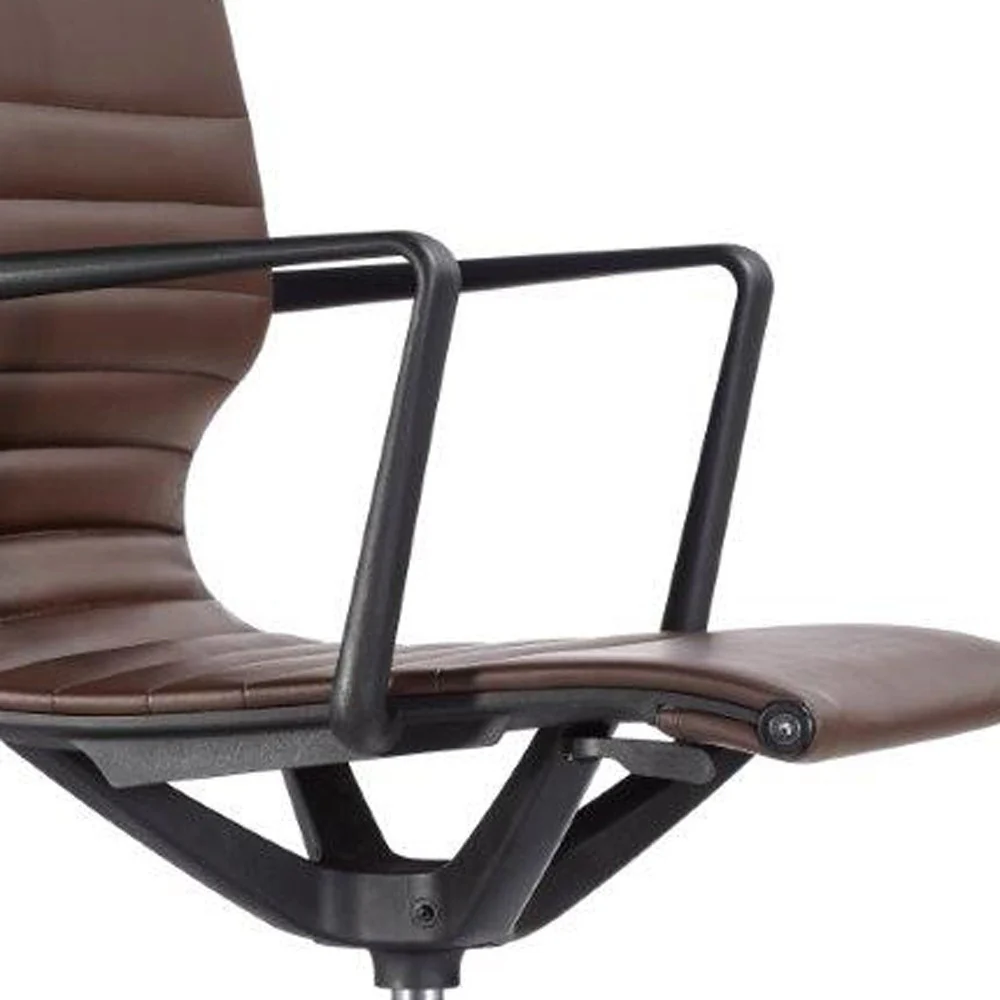 Black Vinyl Fle Tilt Chair By Homeroots - Image 11