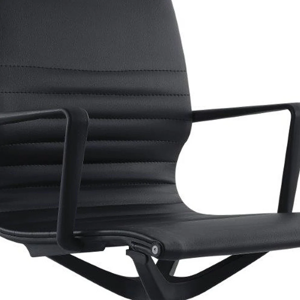Black Vinyl Fle Tilt Chair By Homeroots - Image 5