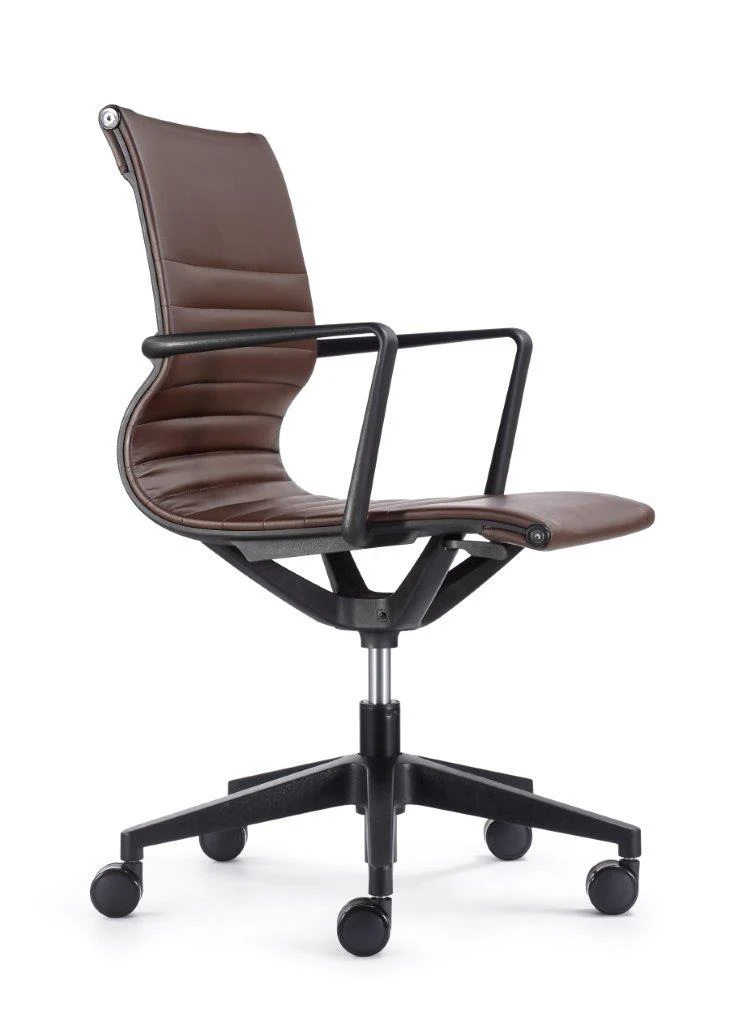 Black Vinyl Fle Tilt Chair By Homeroots - Image 6