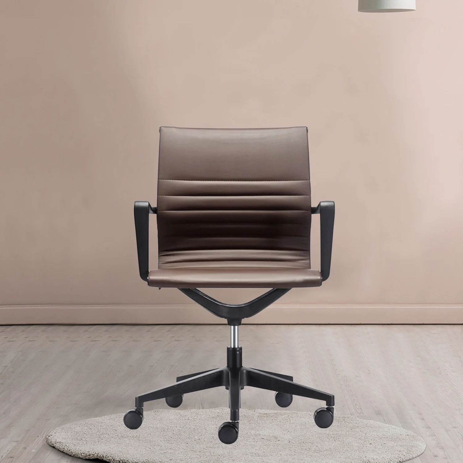 Black Vinyl Fle Tilt Chair By Homeroots - Image 8