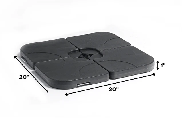 Black Water Injection Umbrella Base By Homeroots - Image 2