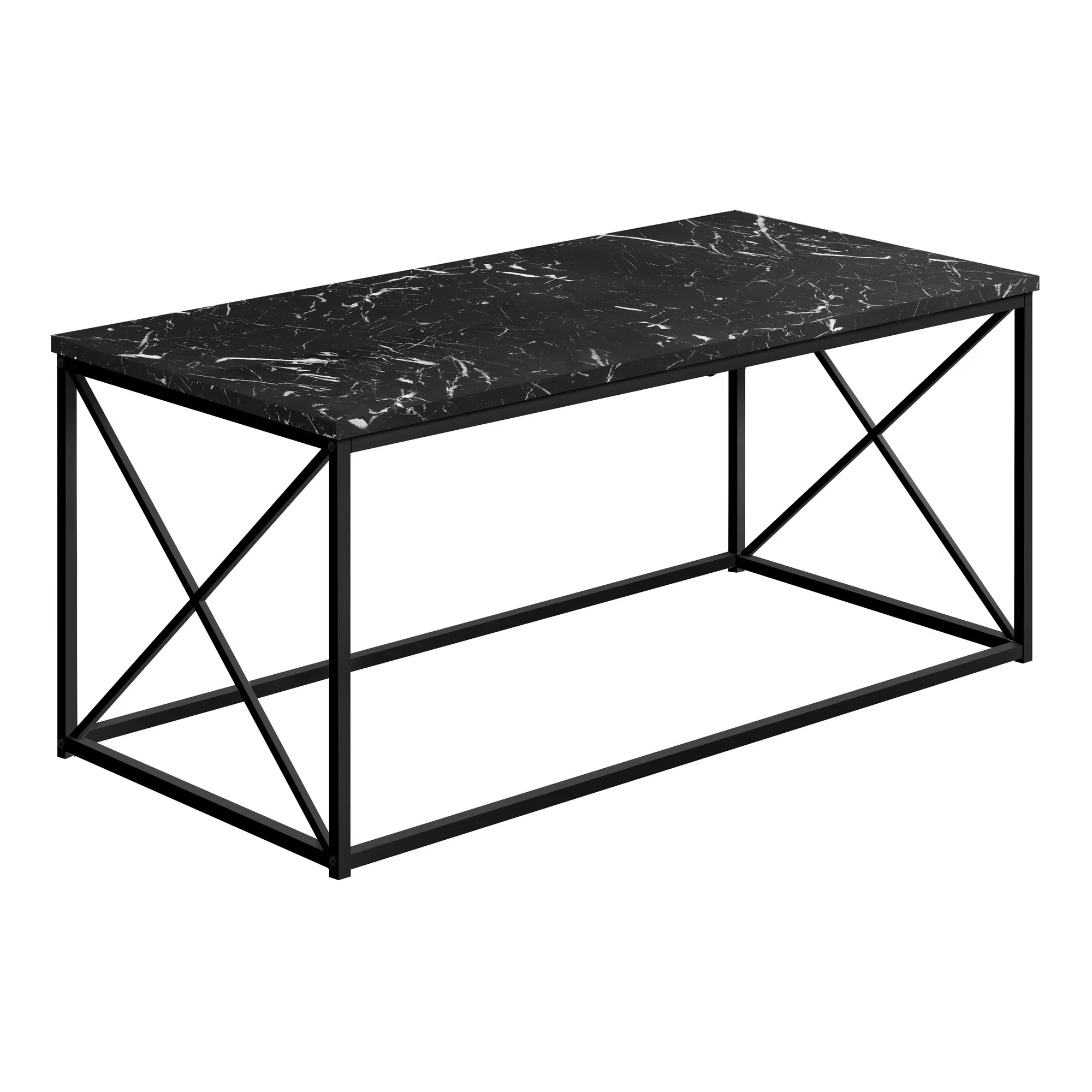 Black Wood And Metal Coffee Table By Homeroots - Image 6
