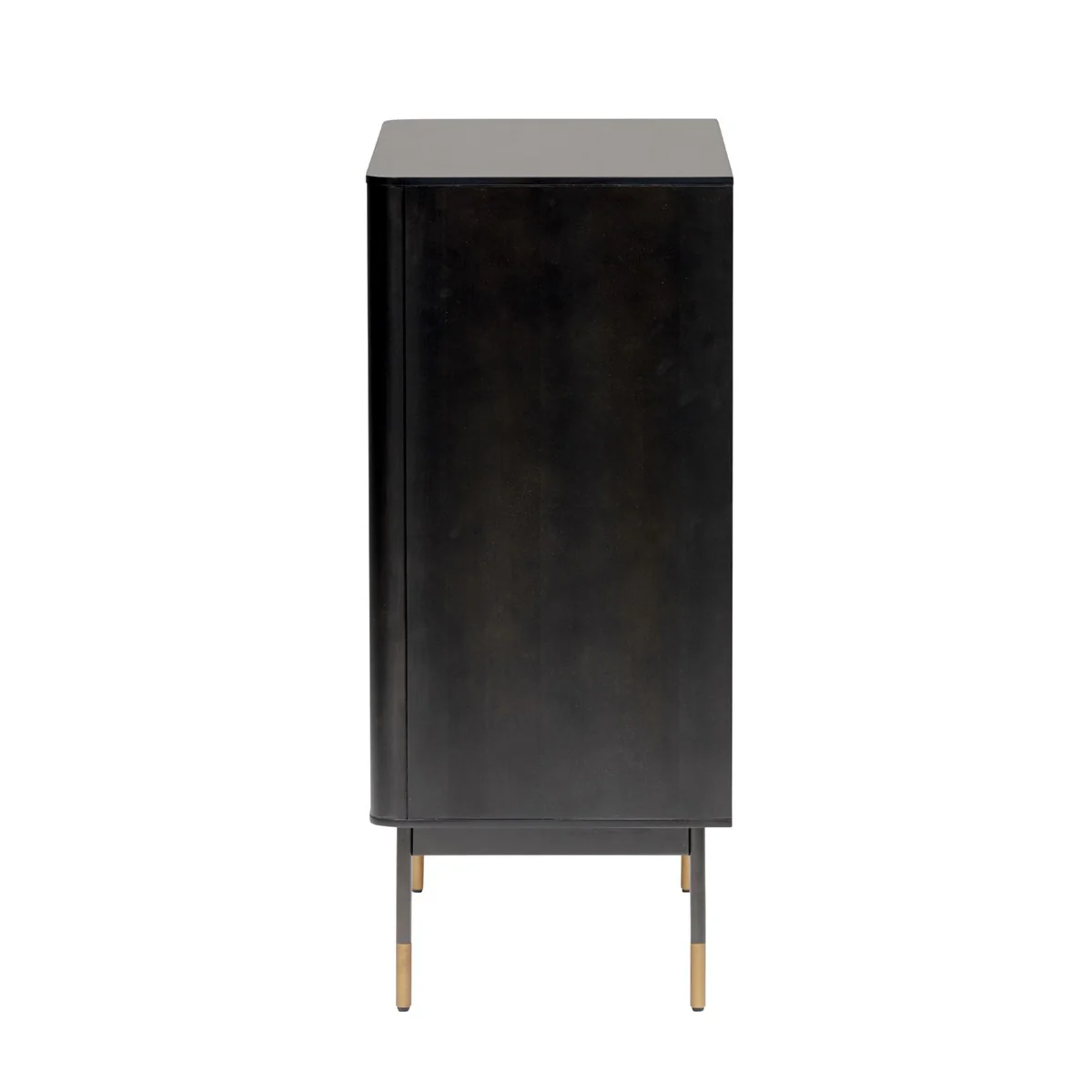 Black Wood And Wicker Accent Cabinet By Homeroots - Image 6