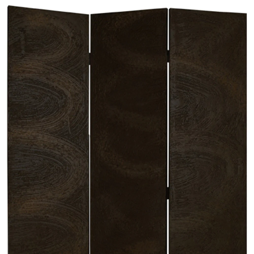 Black Wood Canvas Screen By Homeroots - Image 4