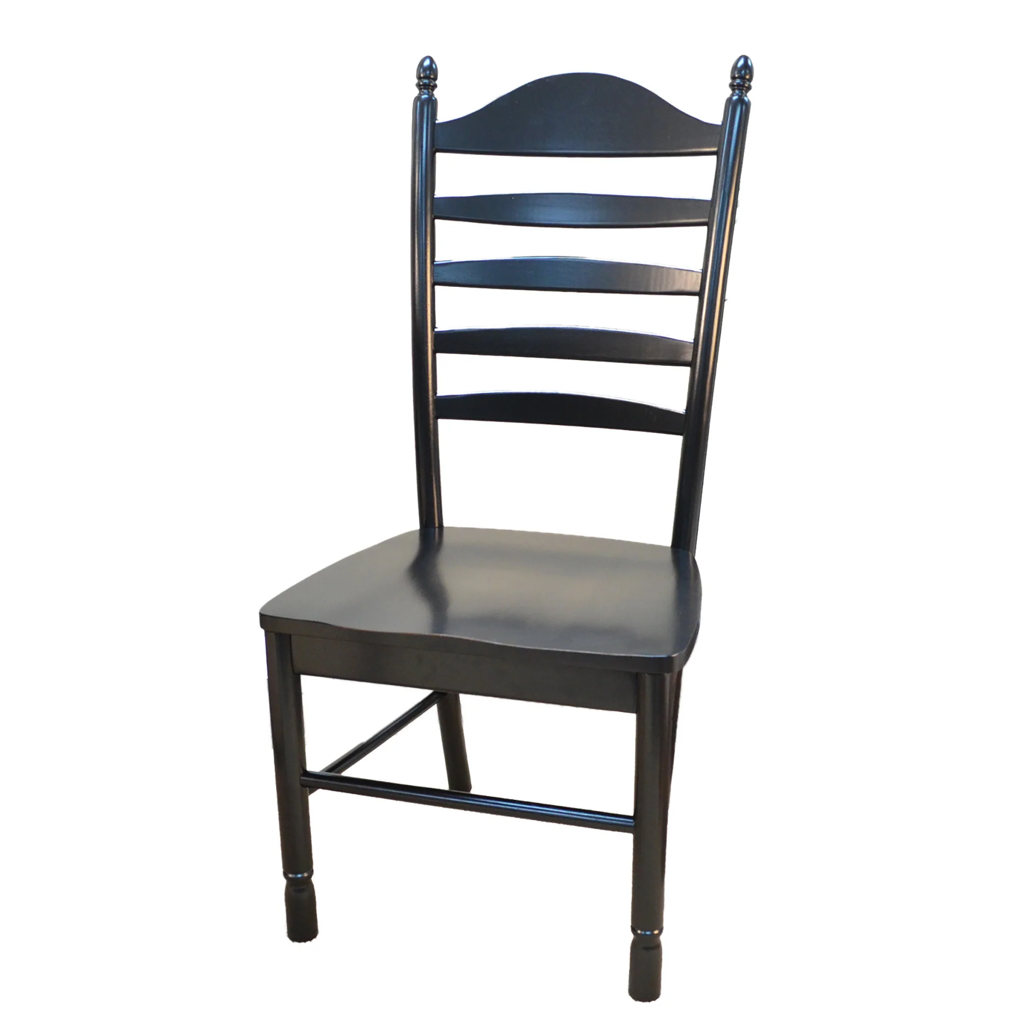 Black Wood Ladder Back Dining Side Chair By Homeroots - Image 2