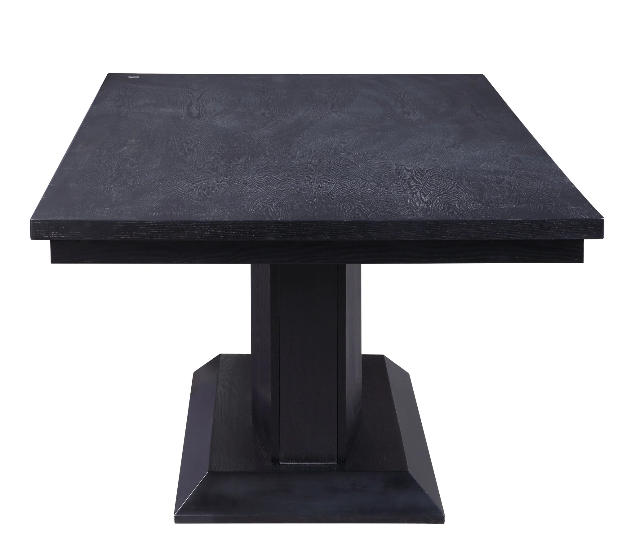 Black Wood Led Glass Dining Table By Homeroots - Image 3