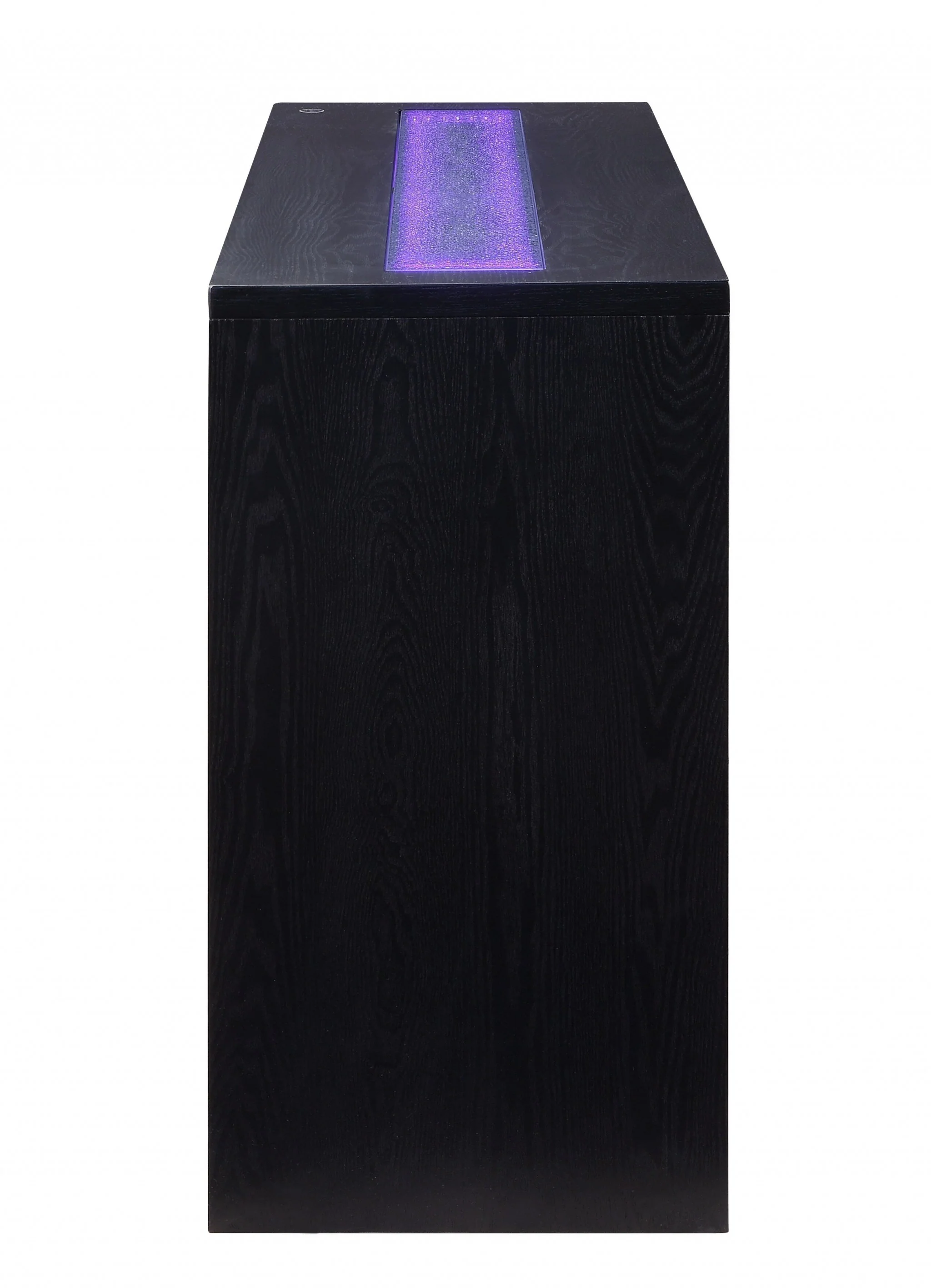Black Wood Led Glass Server By Homeroots - Image 2