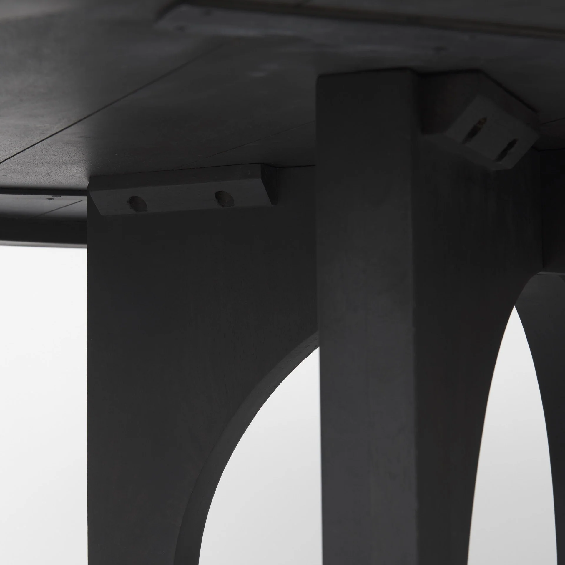 Black Wood Round Geometric Dining Table By Homeroots - Image 7