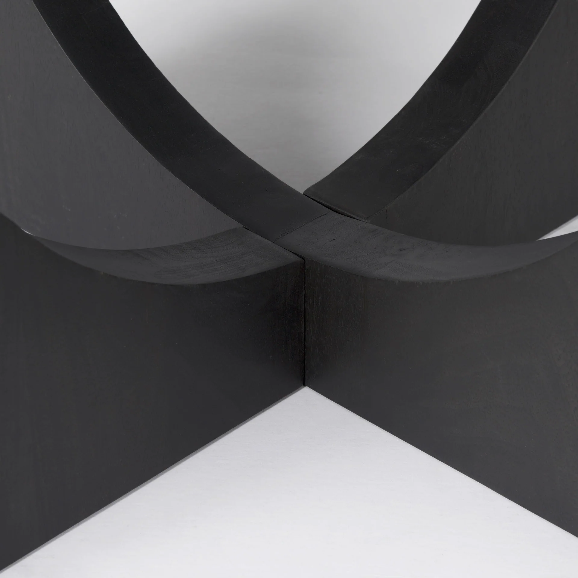Black Wood Round Geometric Dining Table By Homeroots - Image 8