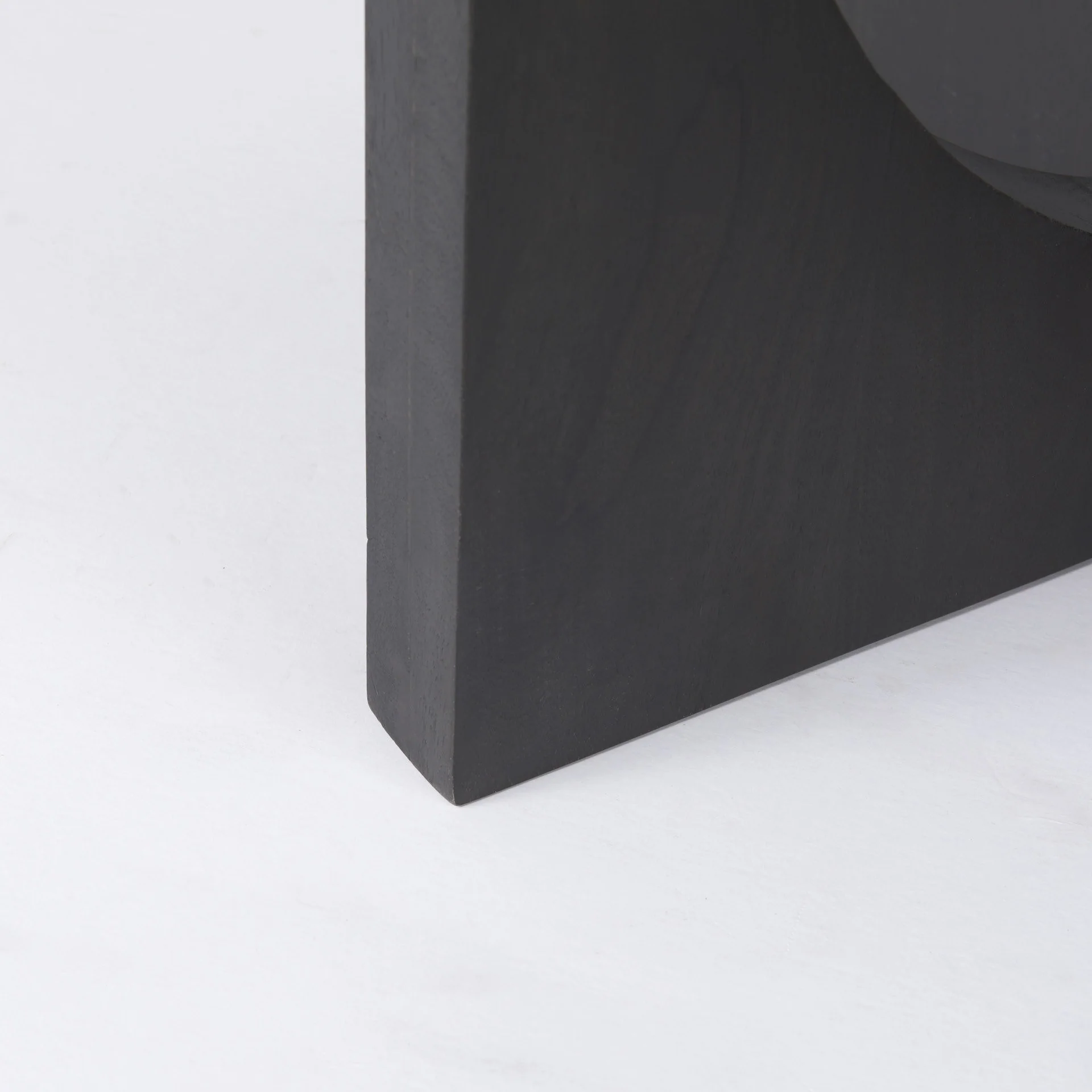 Black Wood Round Geometric Dining Table By Homeroots - Image 9