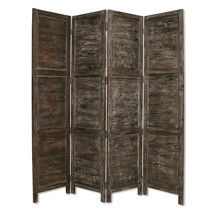 Black Wood Screen By Homeroots - 274881 - Image 2