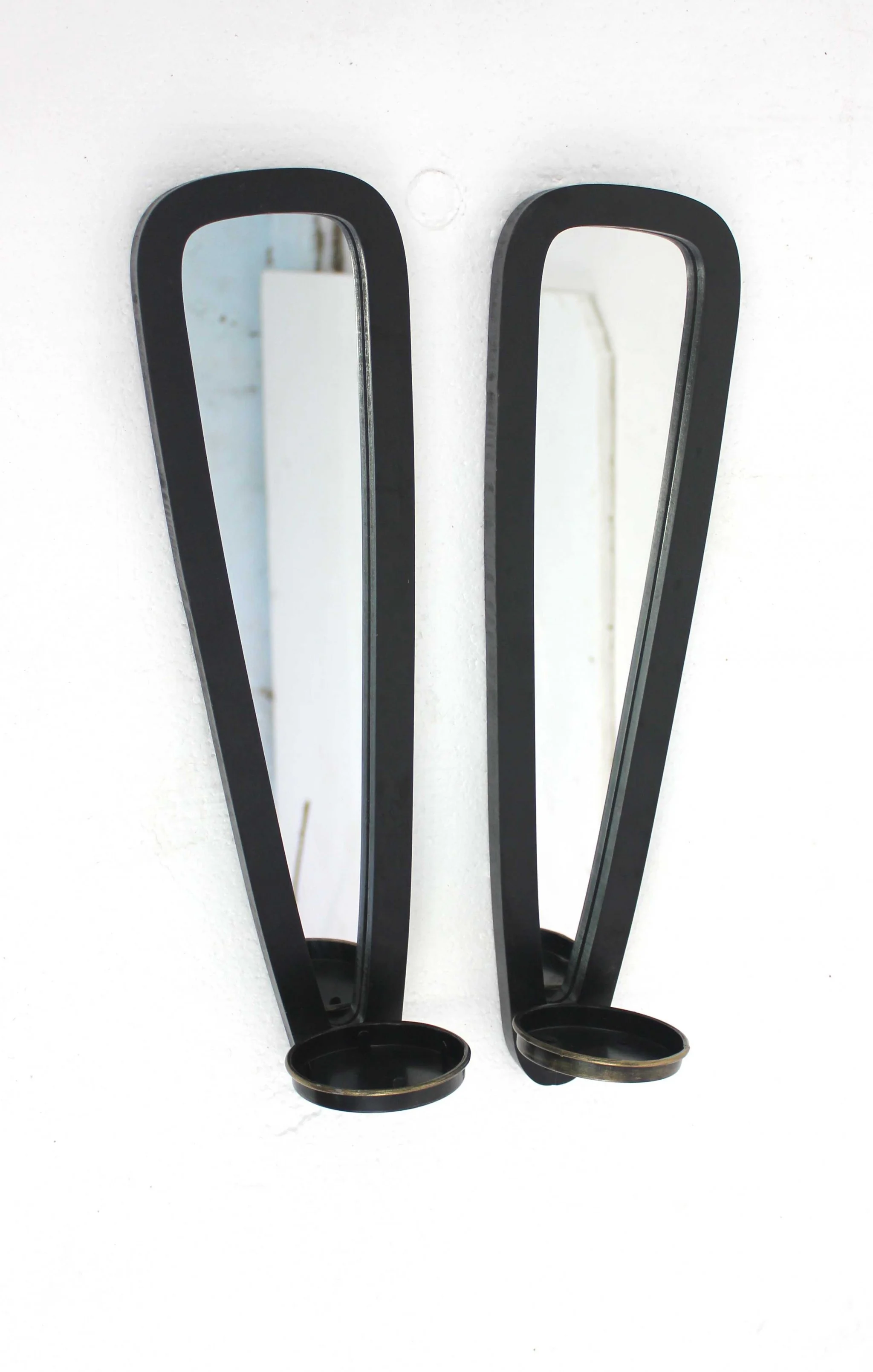 Black Wooden - Candle Holder Sconce Set By Homeroots - Image 3