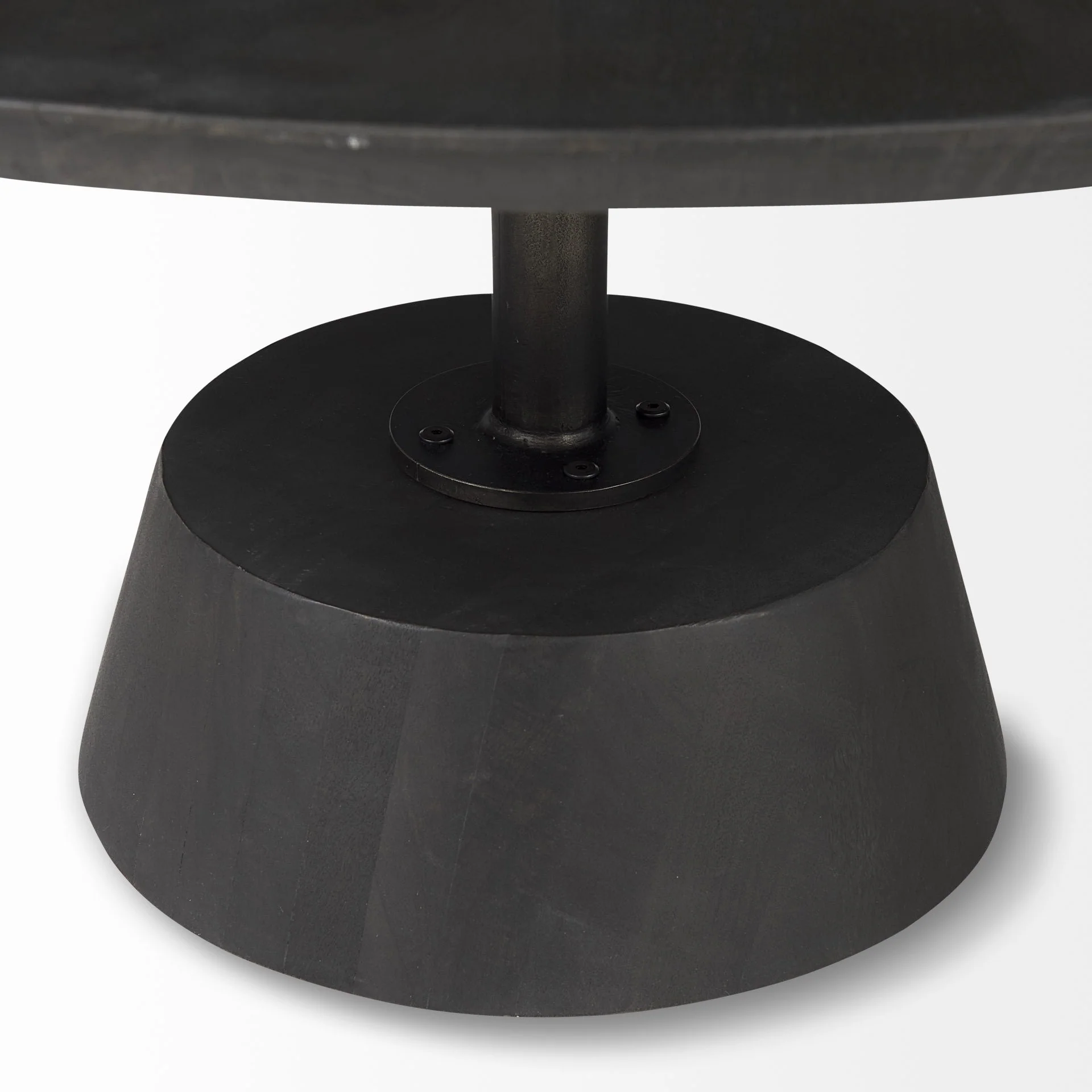 Black Wooden Pedestal Base Coffee Table By Homeroots - Image 5