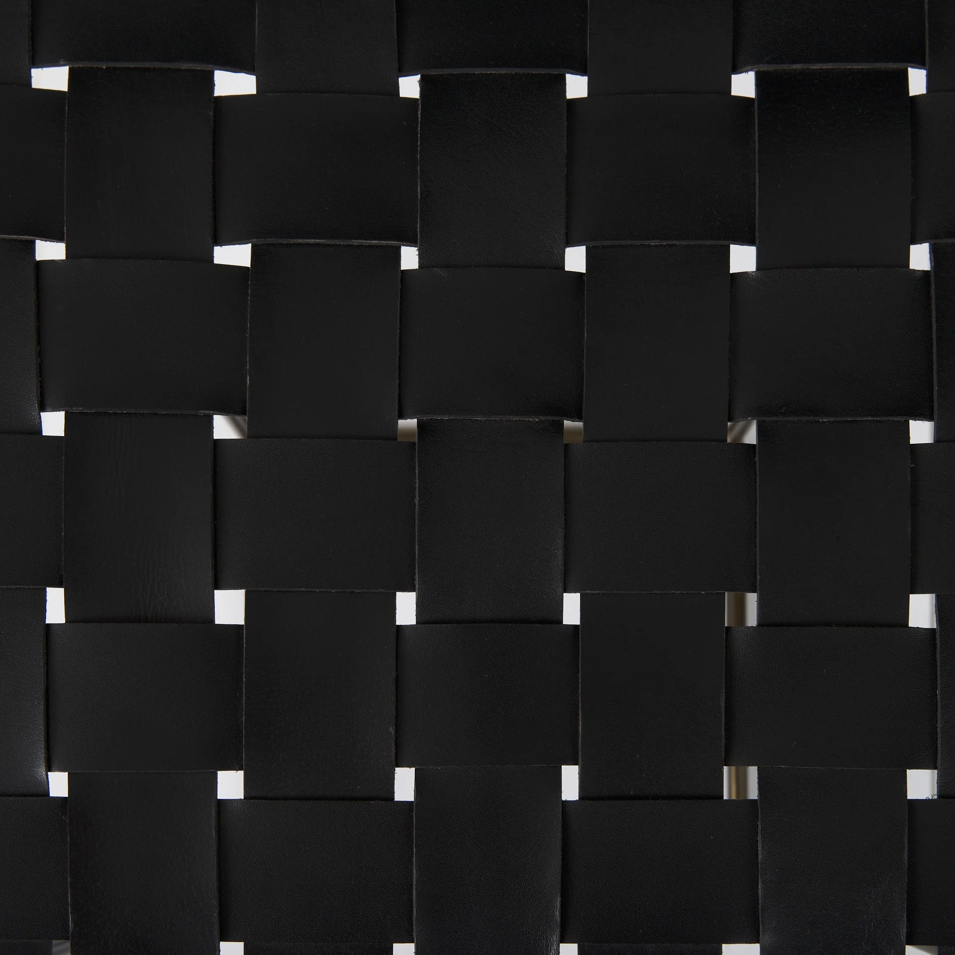Black Woven Leather Bar Stool By Homeroots - Image 6