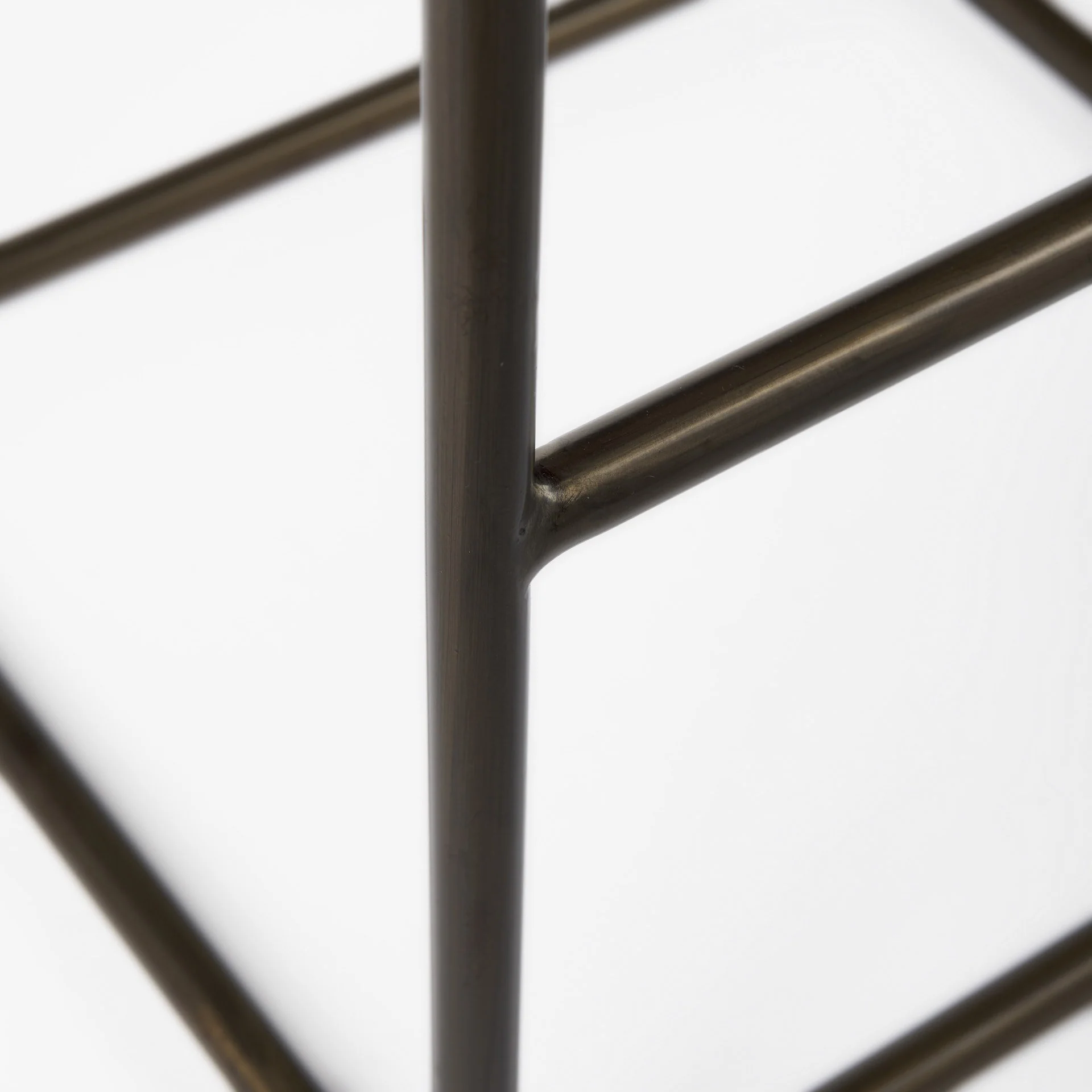 Black Woven Leather Bar Stool By Homeroots - Image 7