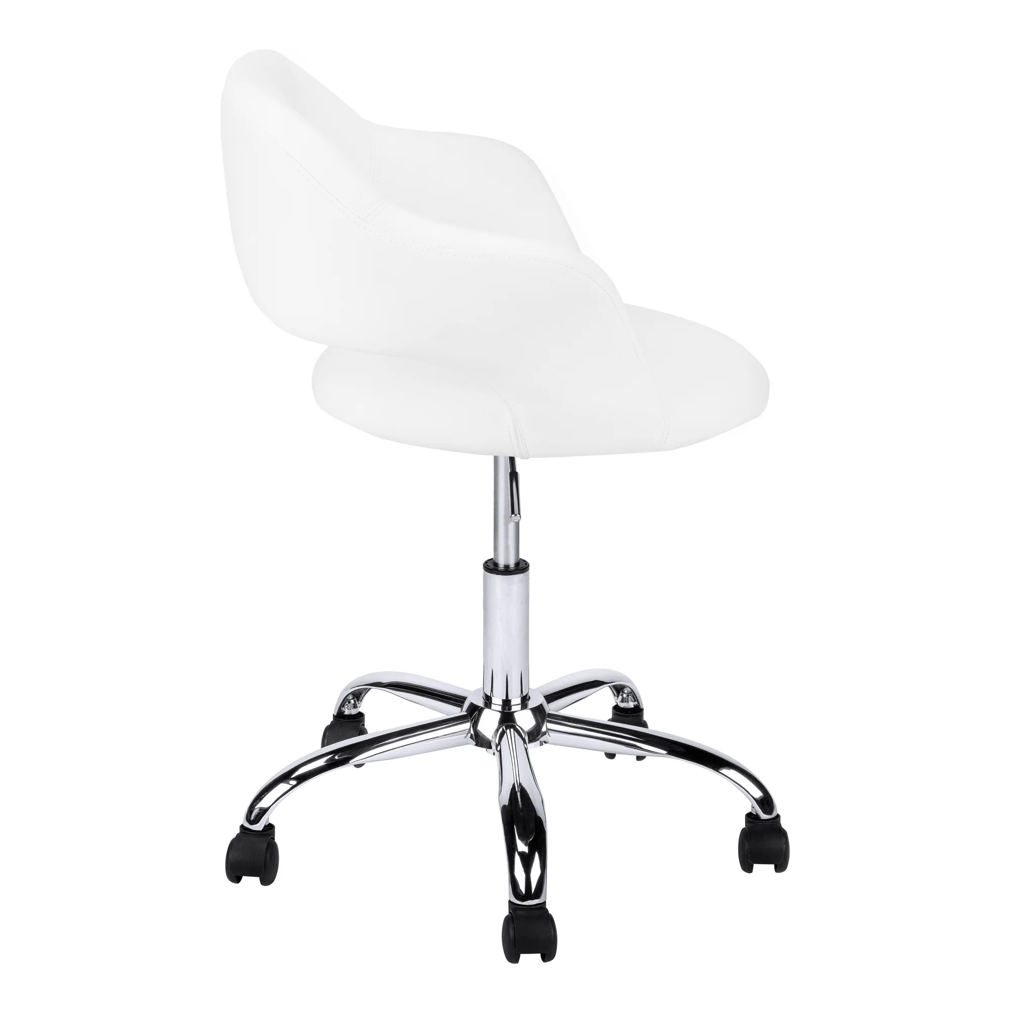 Black Chrome Metal Hydraulic Lift Base Office Chair By Homeroots - Image 7